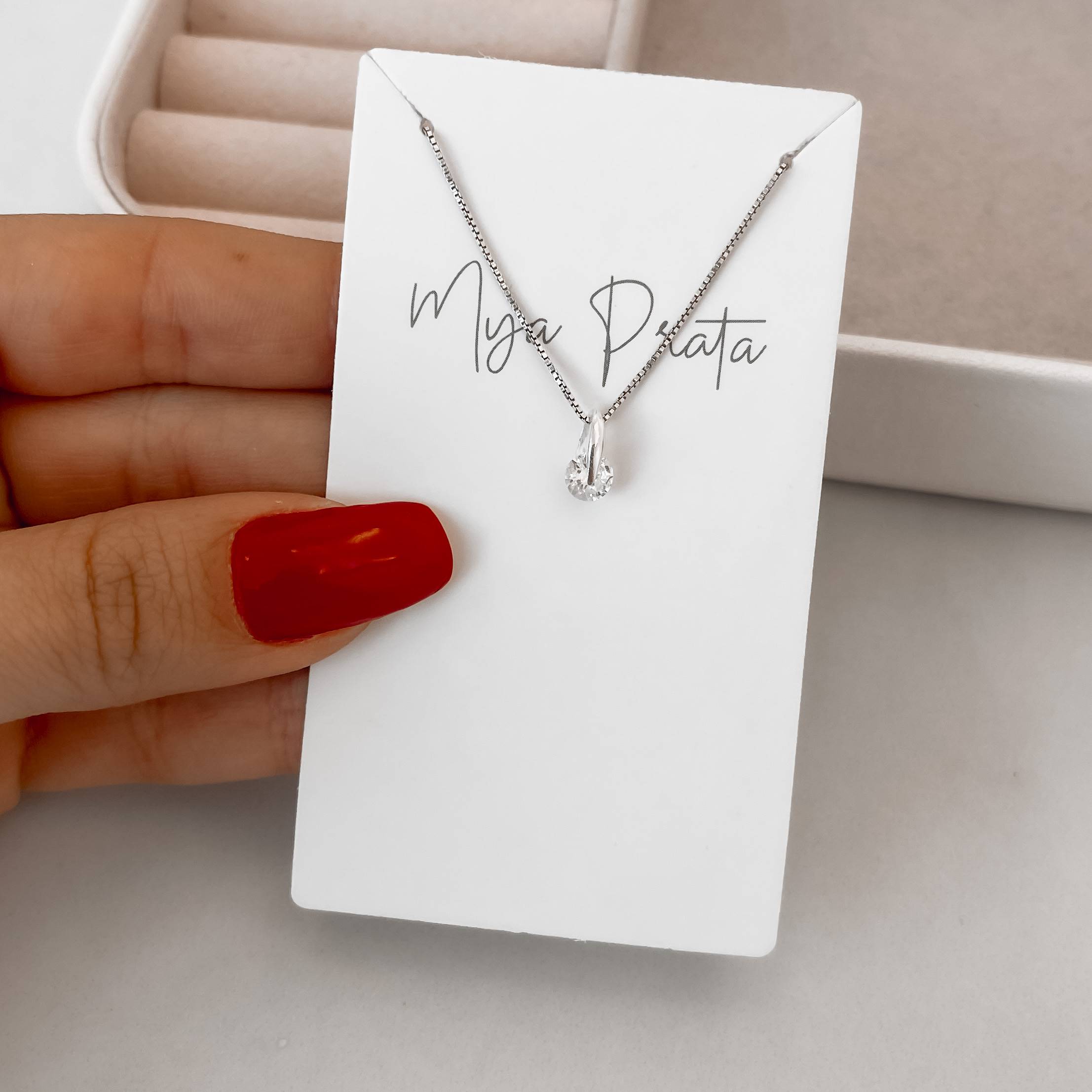 Imagem Colar zircônia redonda cristal 5mm 40cm