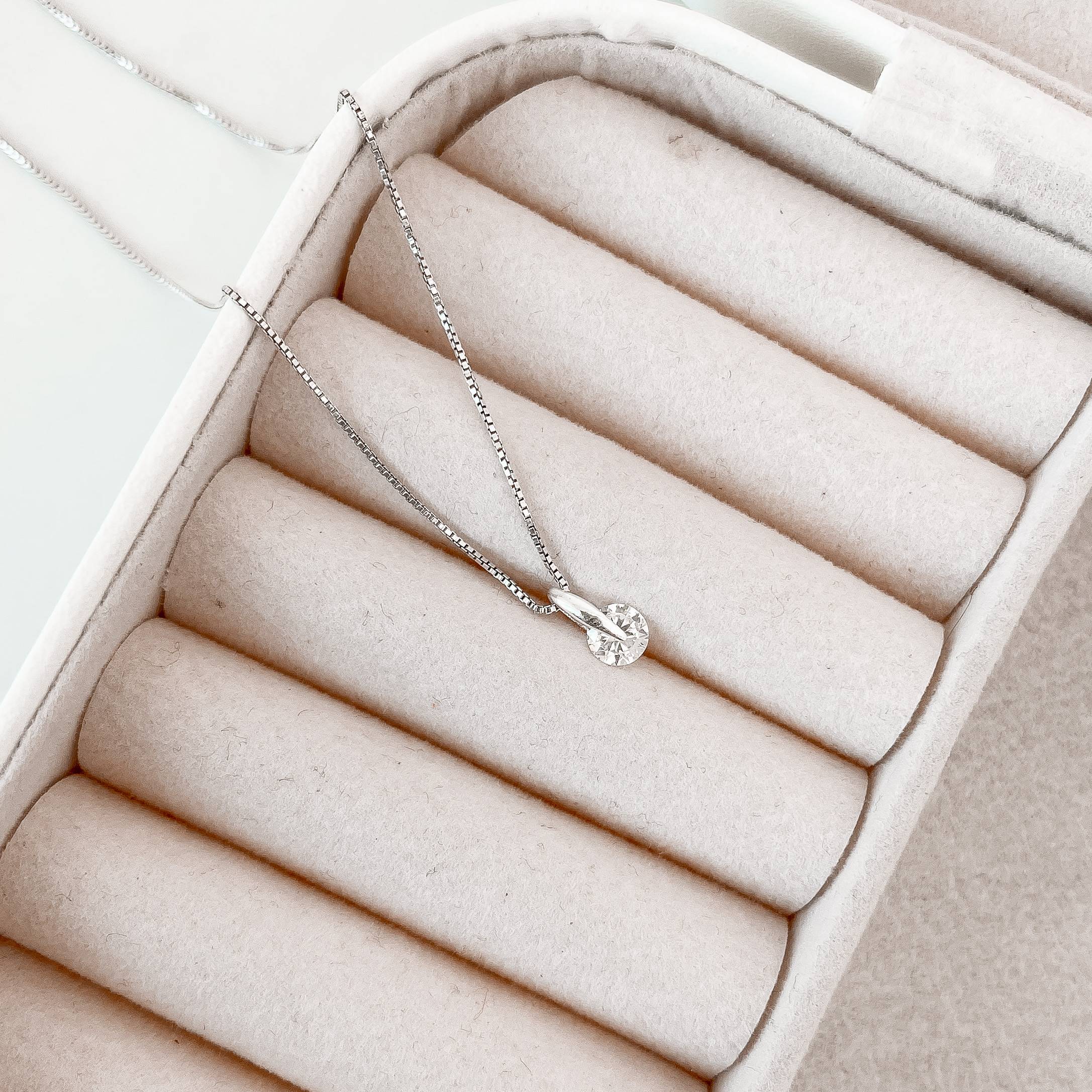 Imagem Secundária Colar zircônia redonda cristal 5mm 40cm