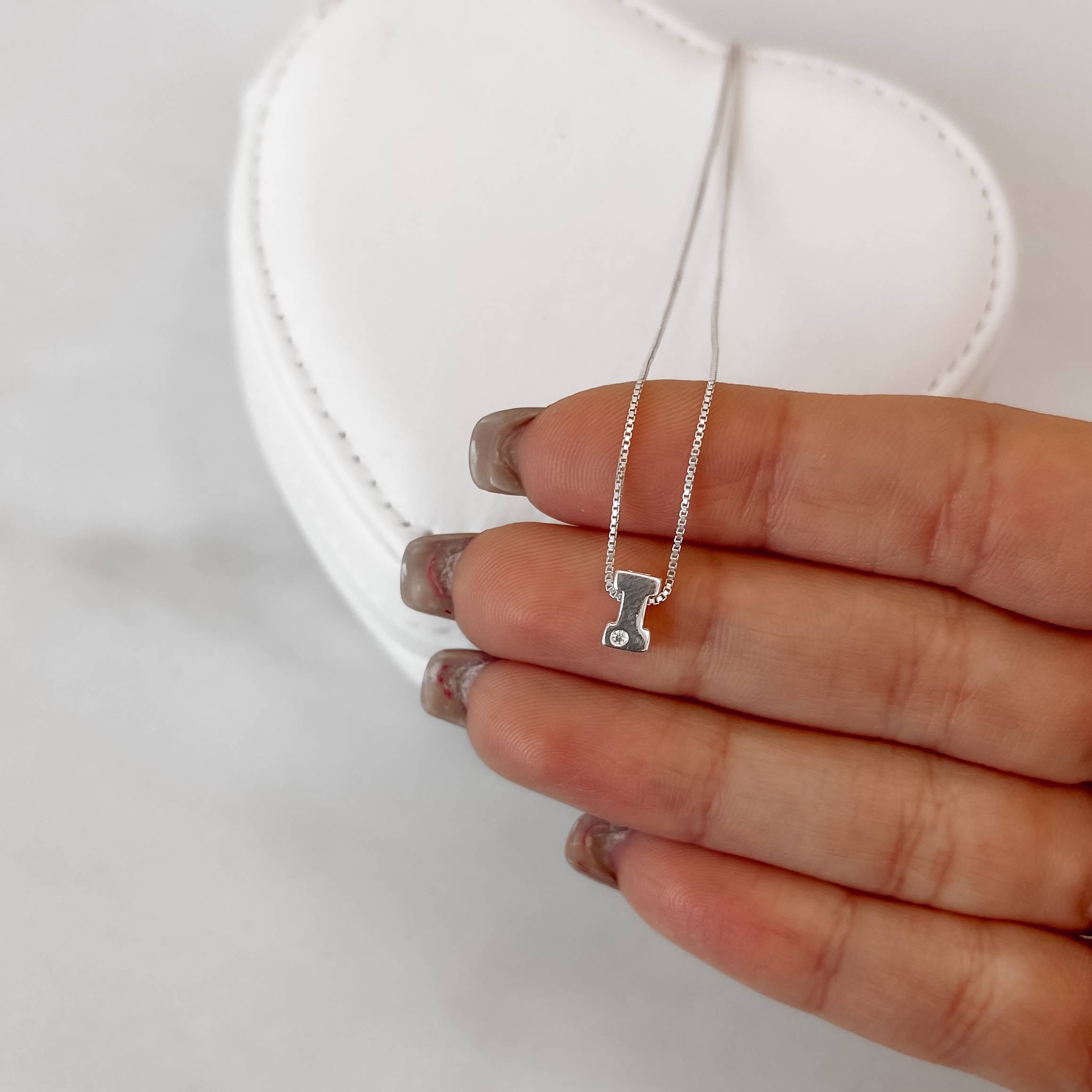 Imagem Secundária Colar letra I detalhe zircônia 7mm 45cm