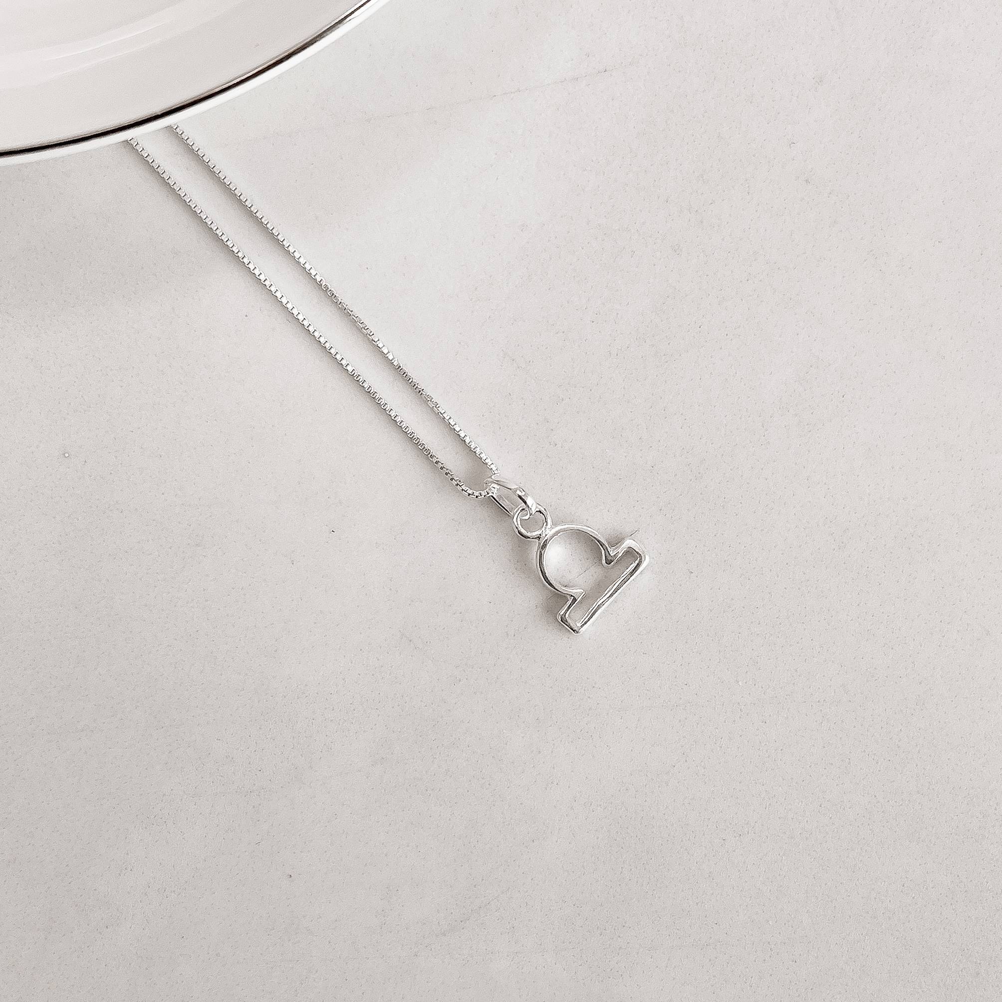 Imagem Secundária Colar pingente signo Libra 11mm 45cm