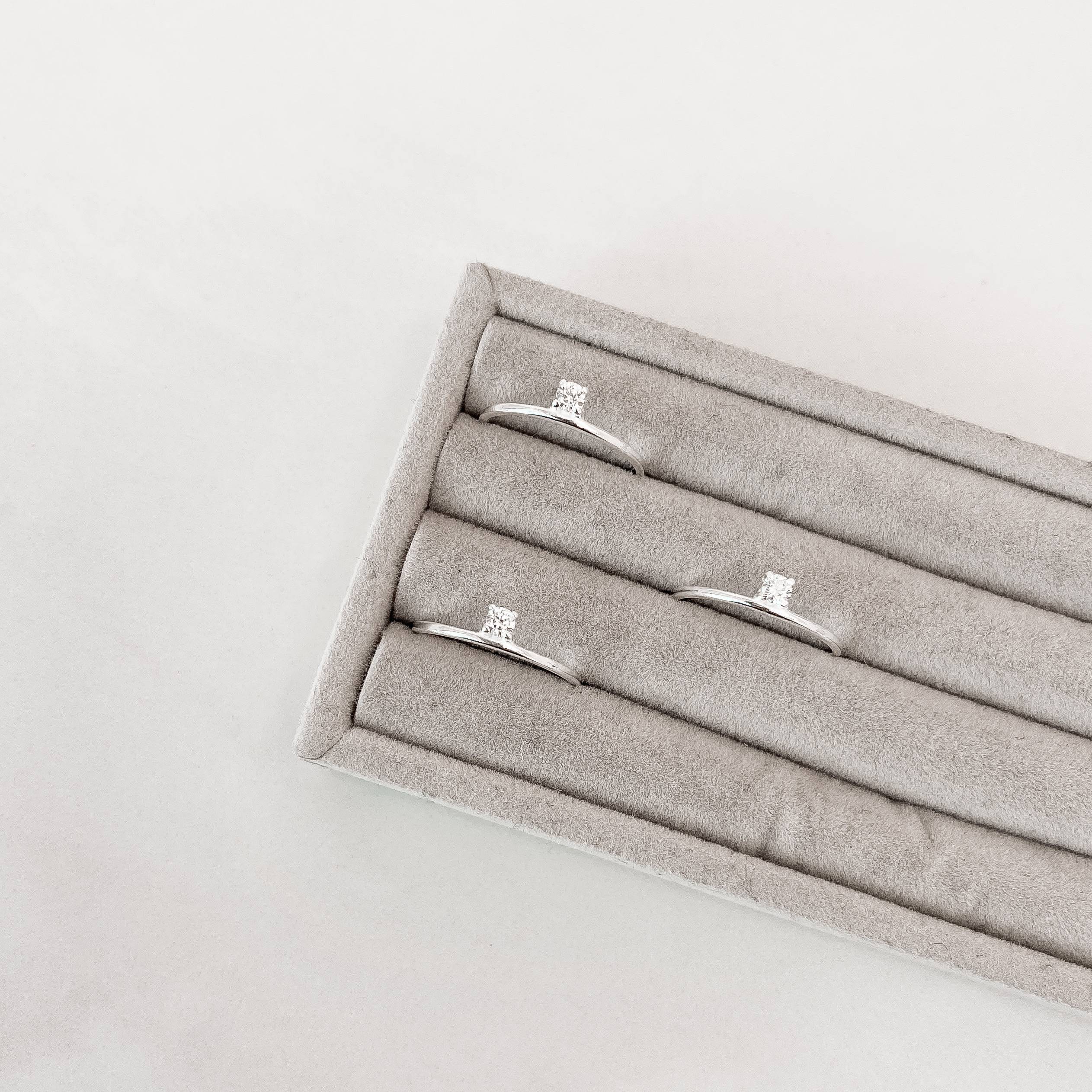 Imagem Secundária Anel solitário zircônia 3mm fino