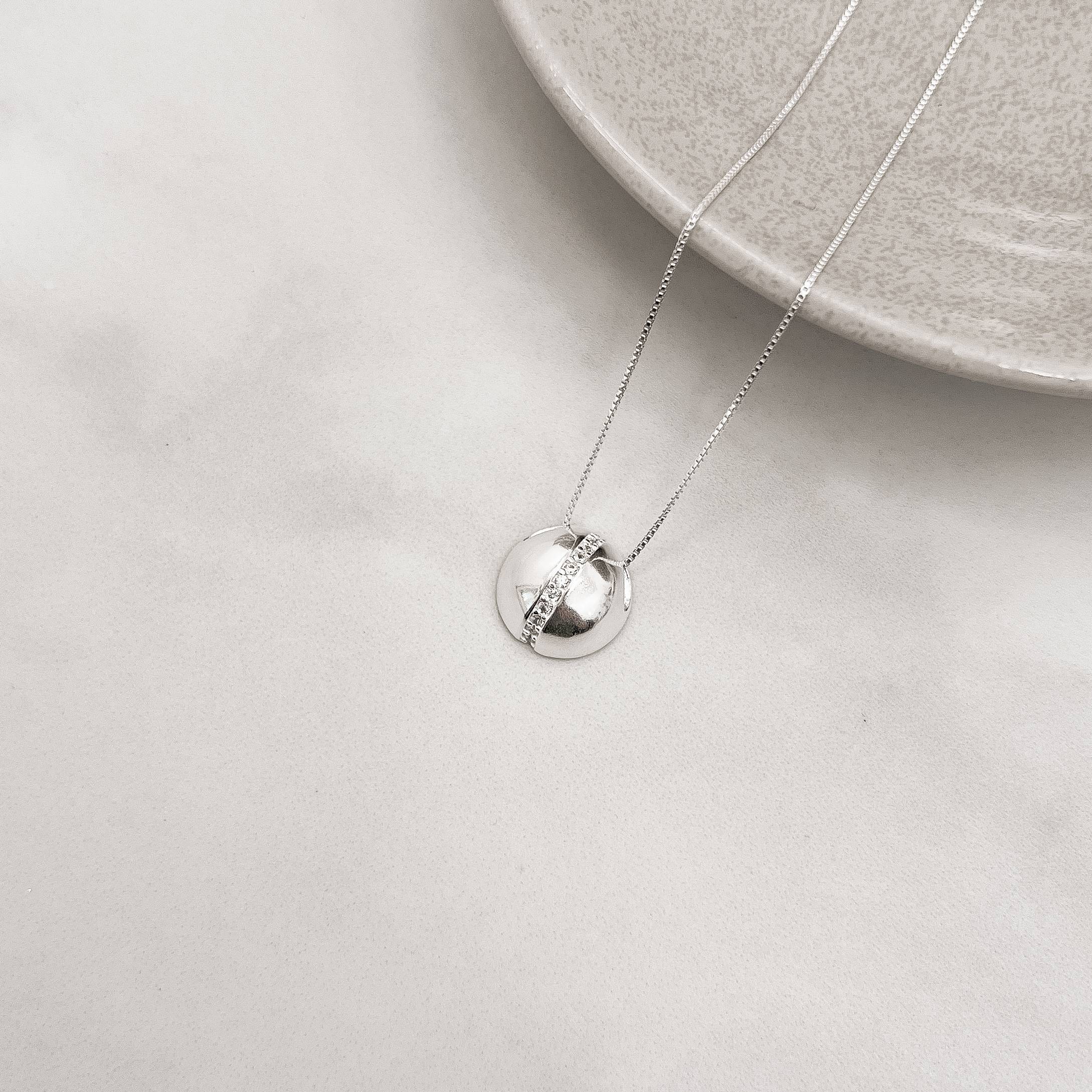 Imagem Secundária Colar redondo detalhe cravejado 13mm 45cm