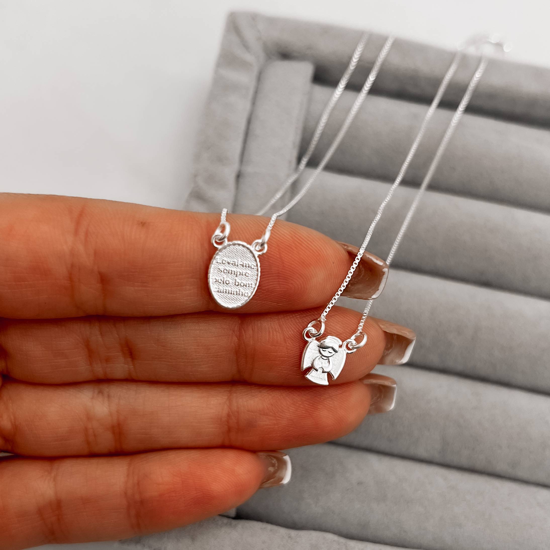 Escapulário anjo da guarda v12 60cm