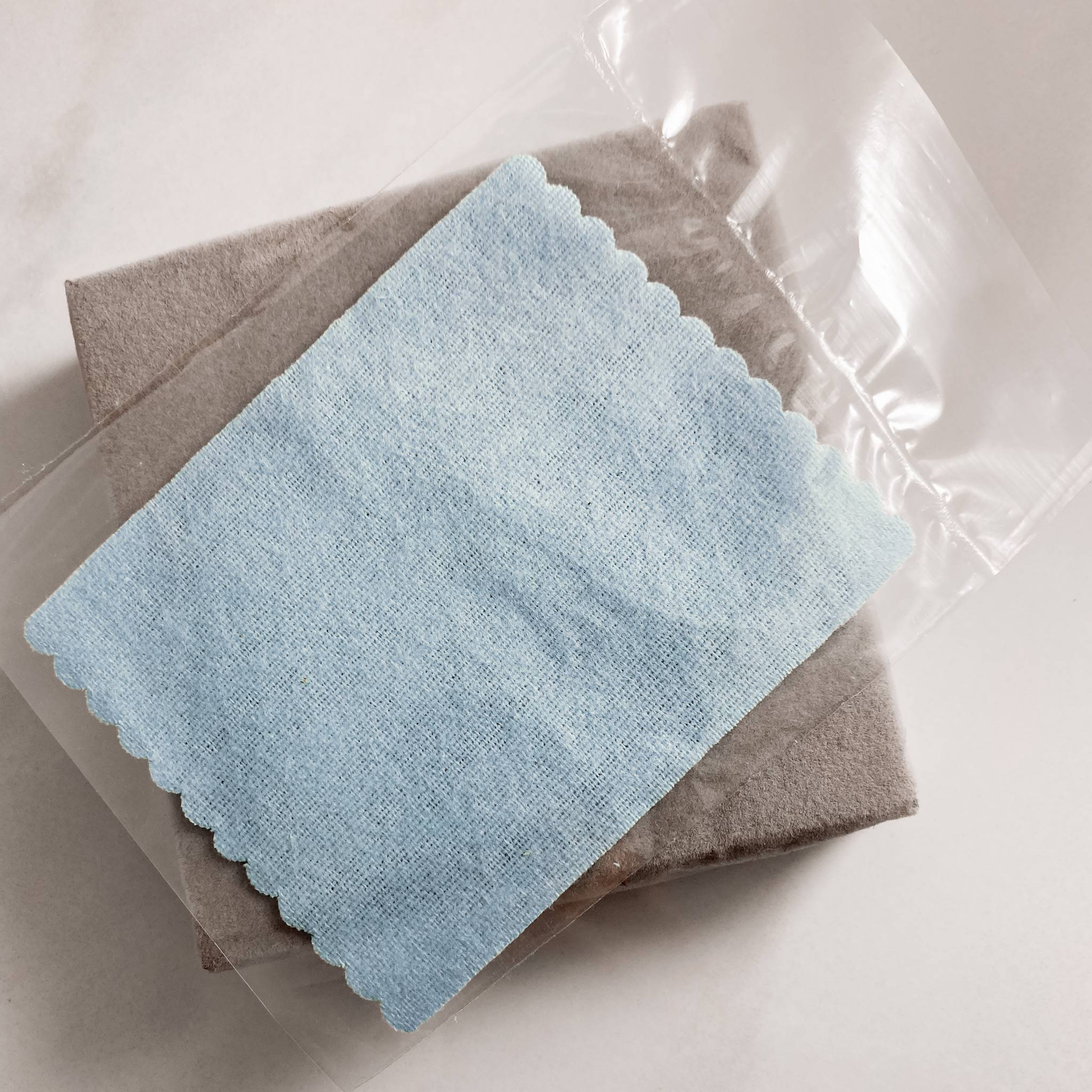 Imagem Flanela limpa pratas azul 10x8cm