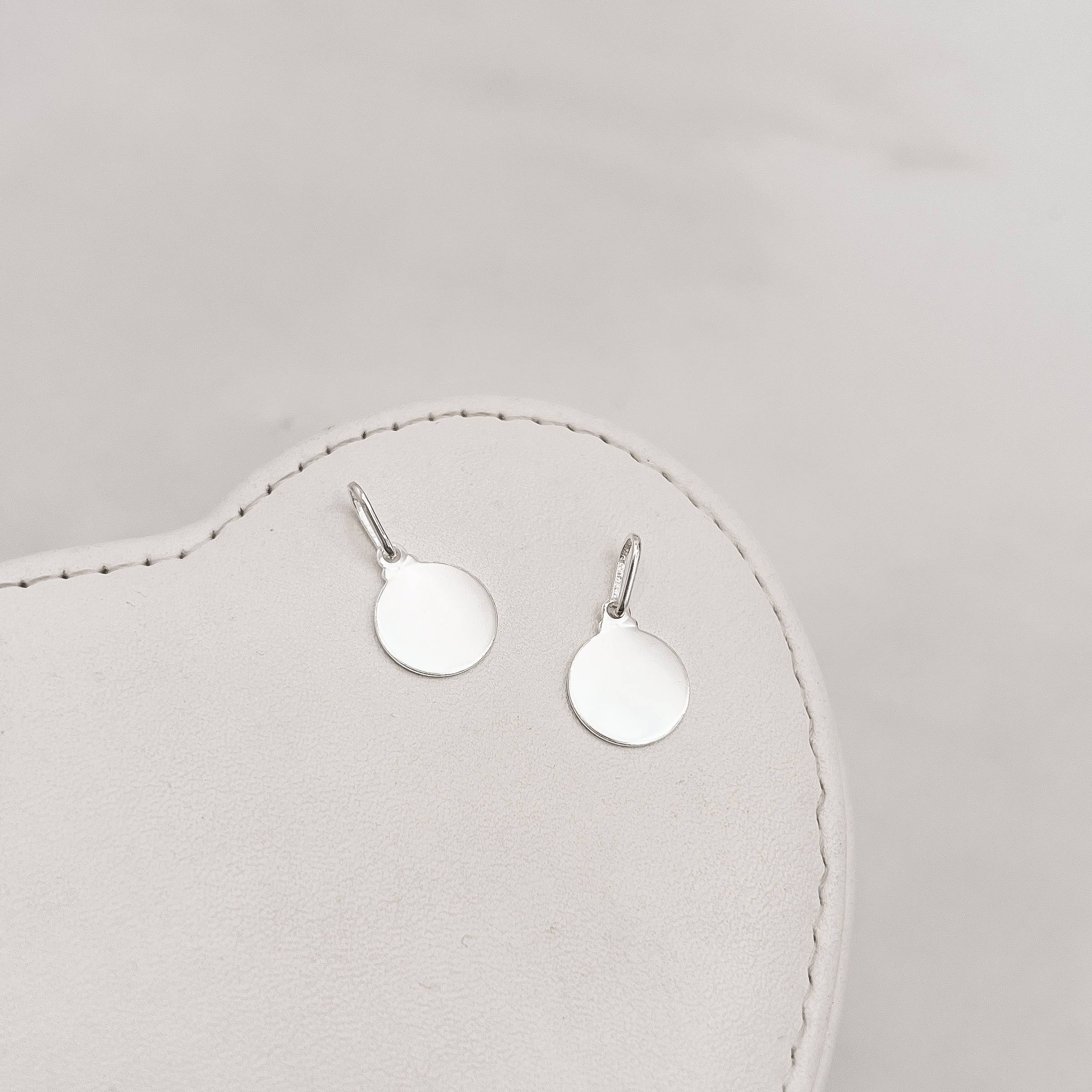 Pingente medalha lisa 12mm