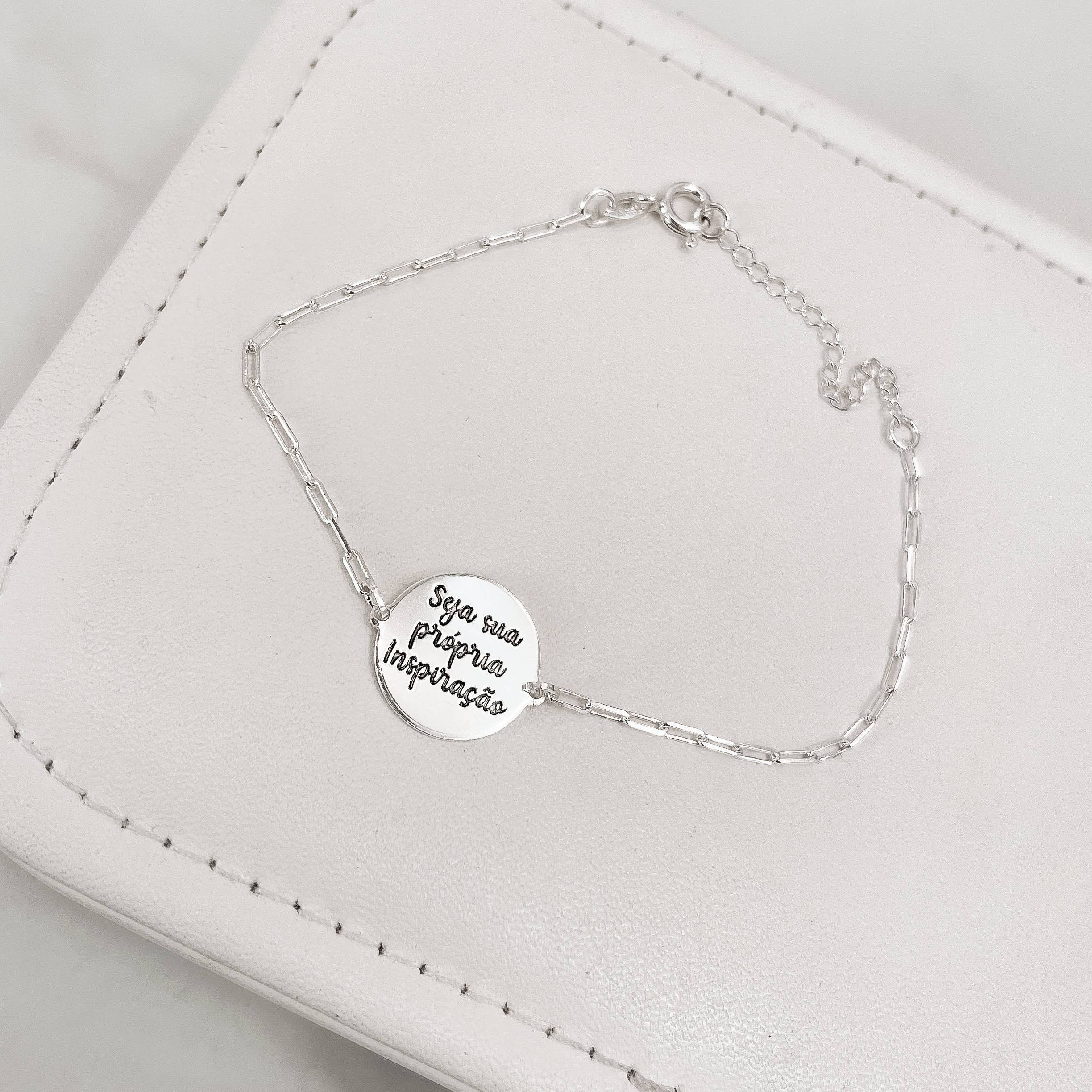 Imagem Secundária Pulseira entremeio medalha seja sua própria inspiração resina 15mm