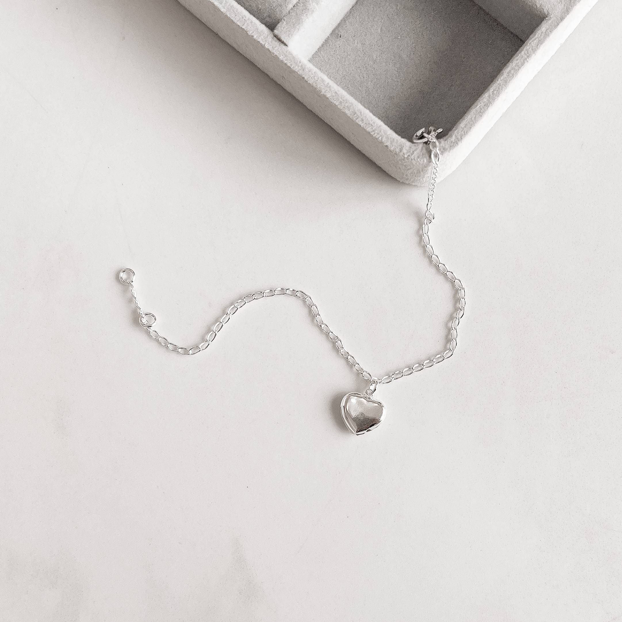 Pulseira pingente coração 11mm