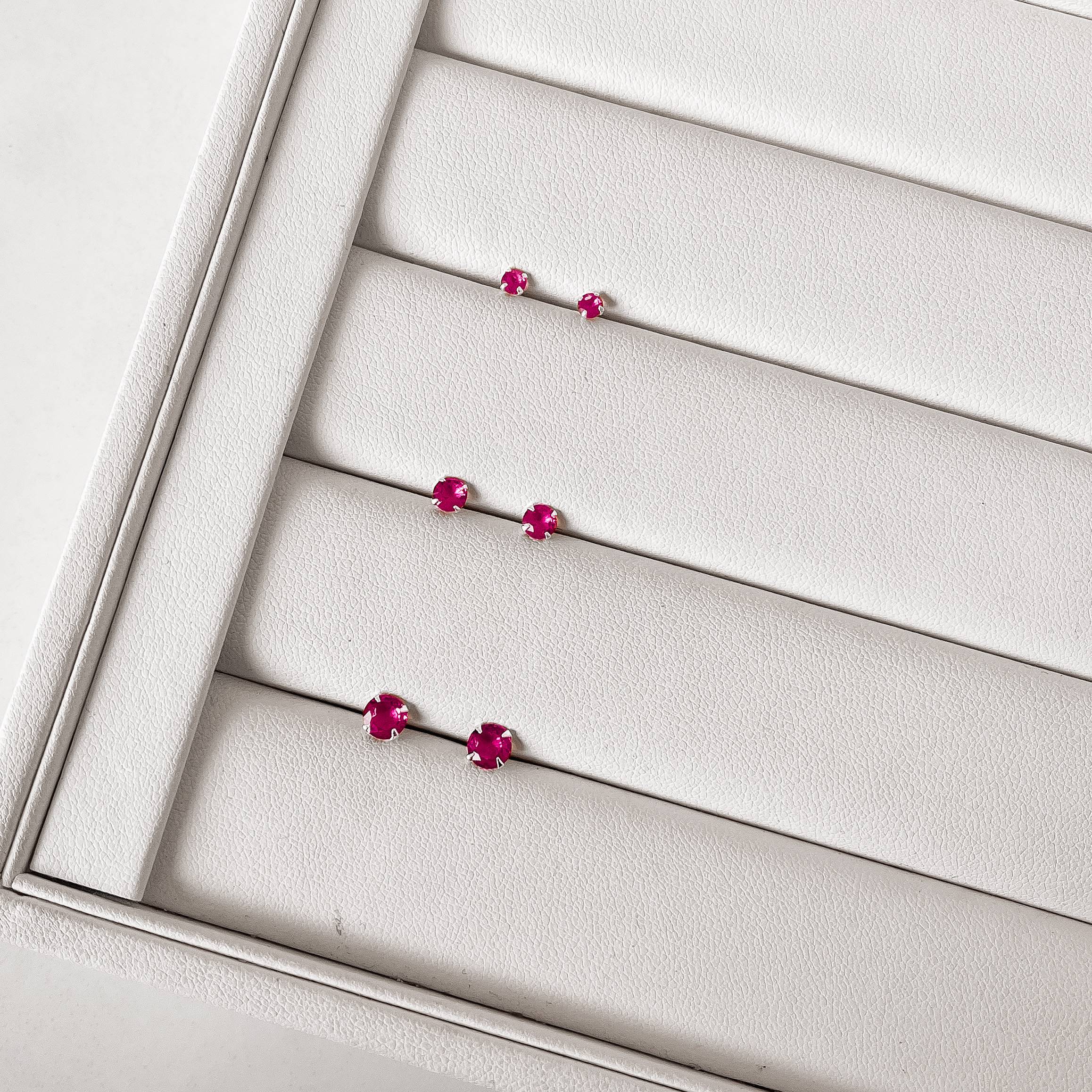 Imagem Trio zircônia redonda 3, 4 e 5mm cereja