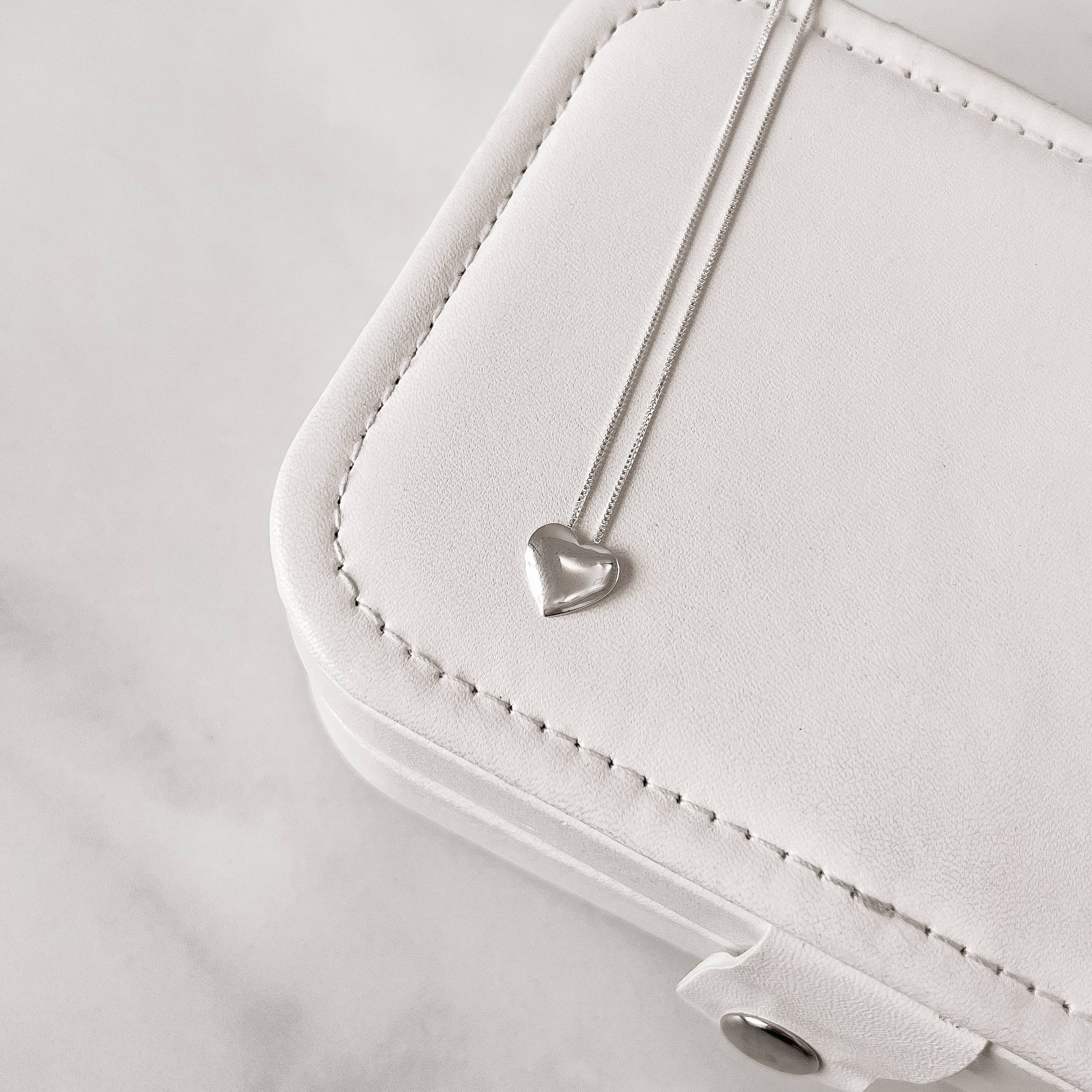 Imagem Colar coração liso 10mm 45cm