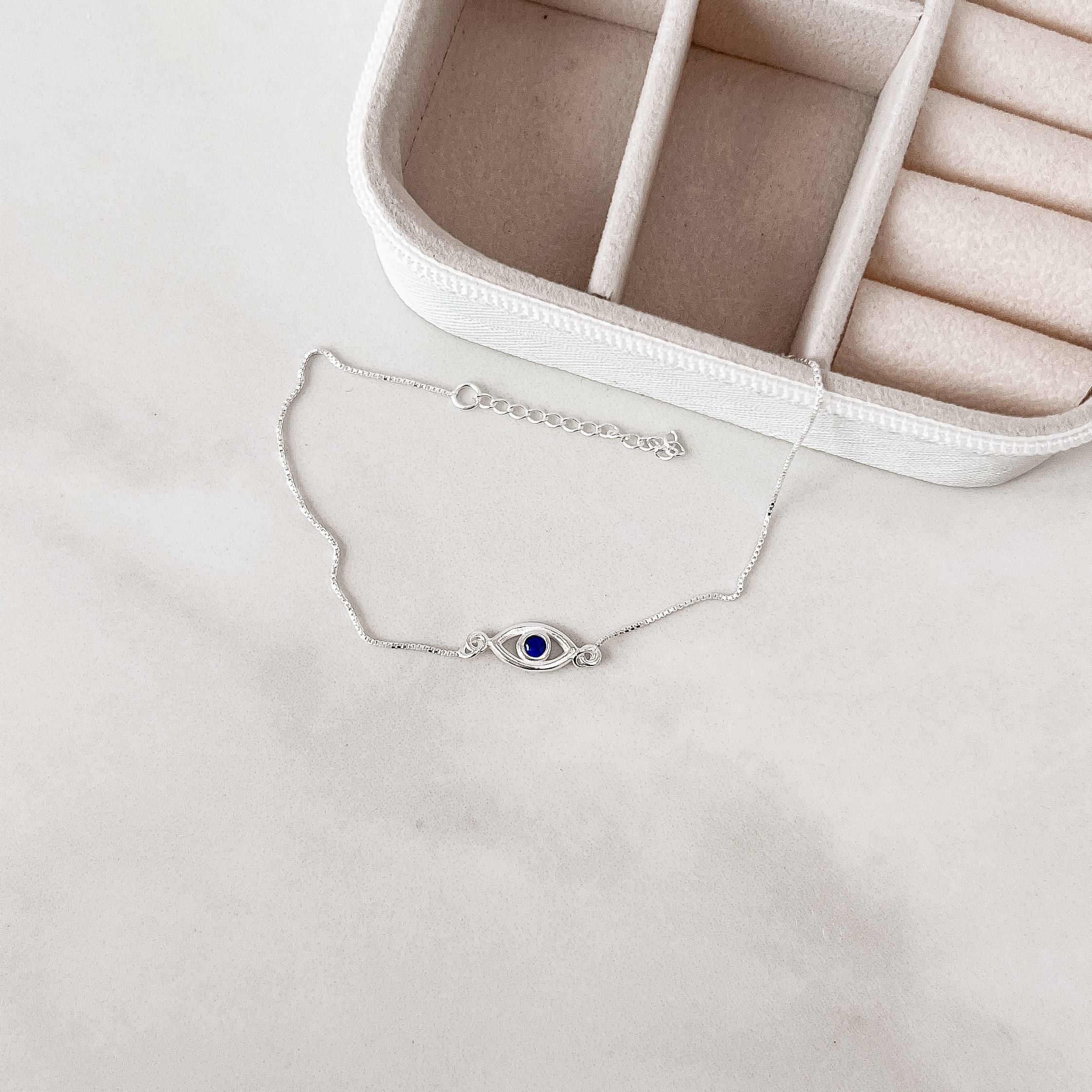 Imagem Secundária Pulseira entremeio olho grego 12mm