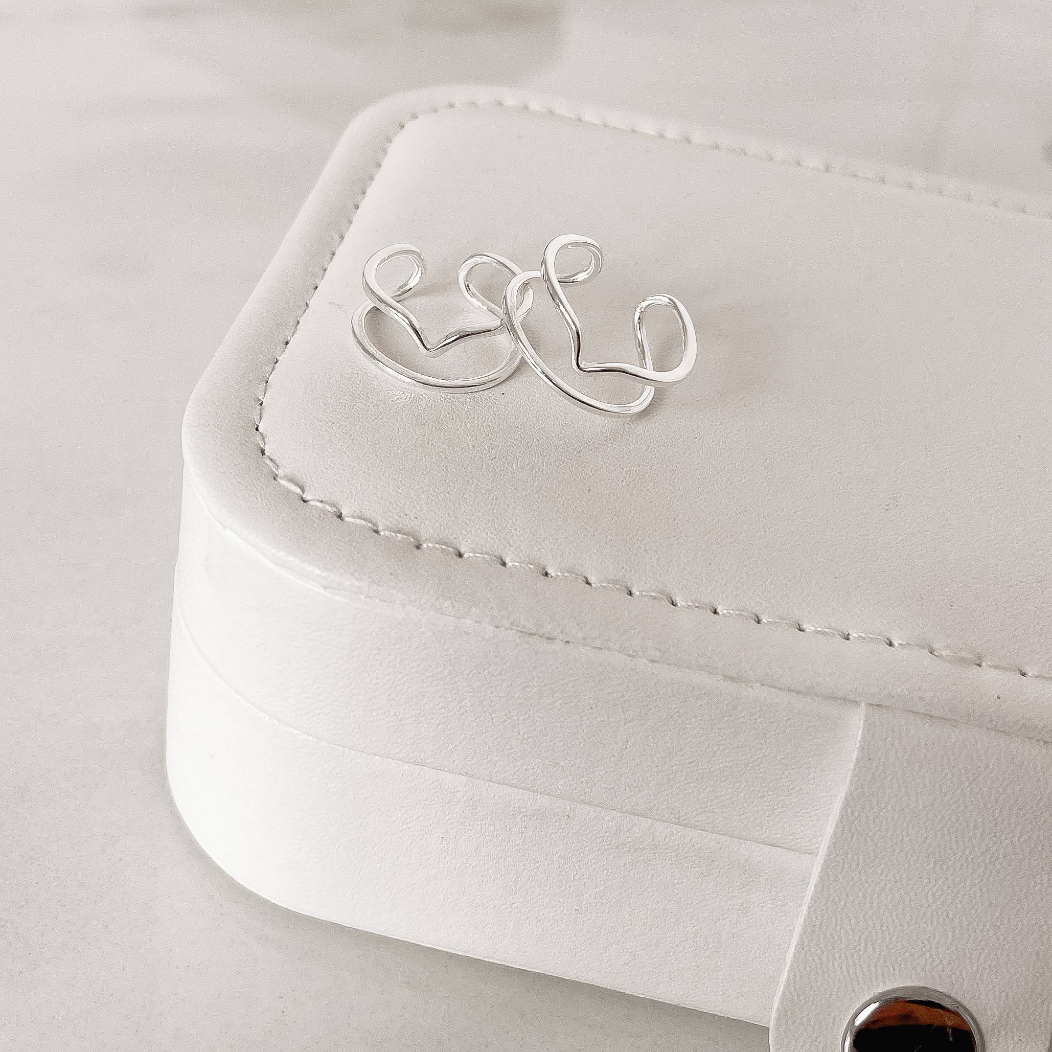 Imagem Secundária Anel duas voltas V e liso aberto