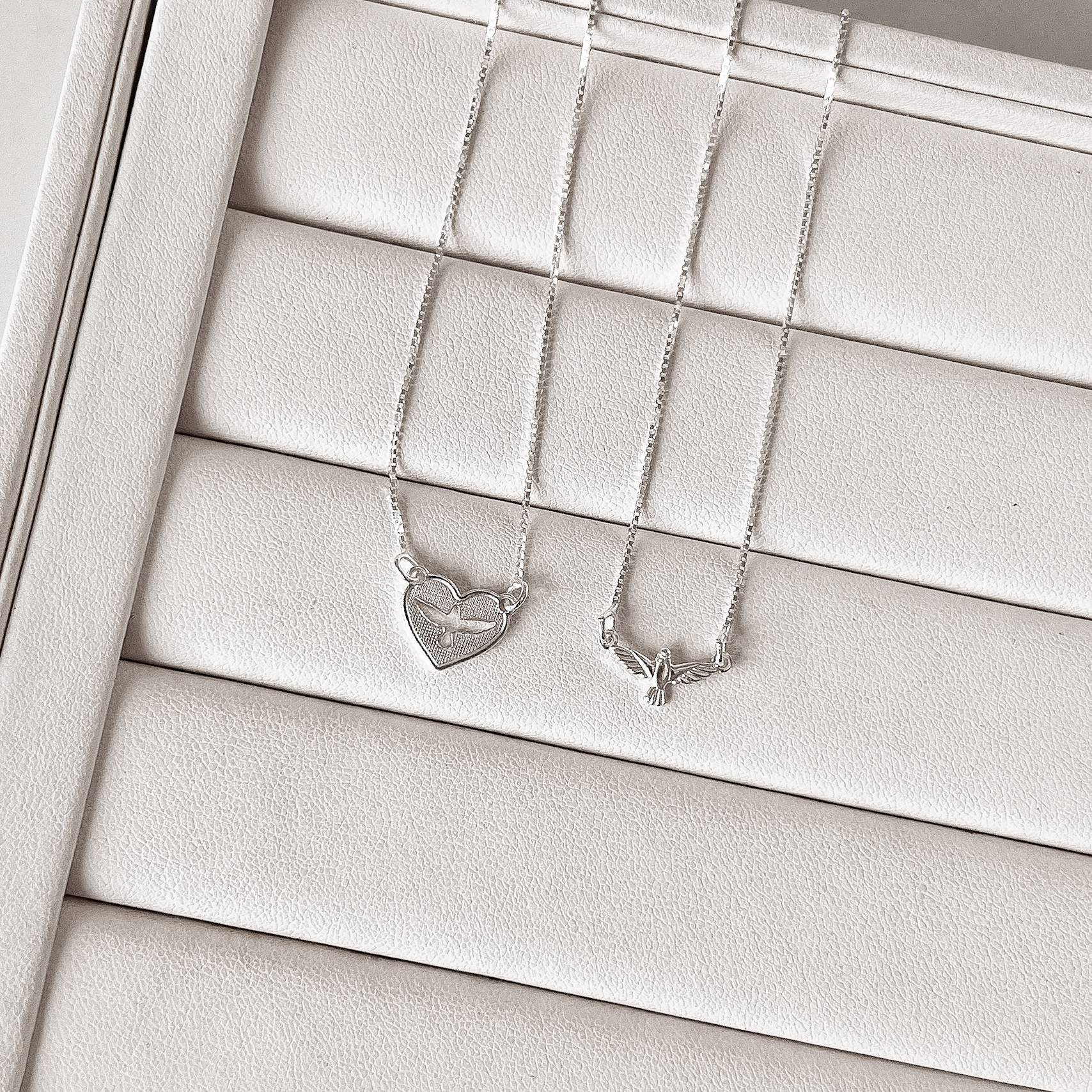 Escapulário Espirito Santo coração v15 60cm