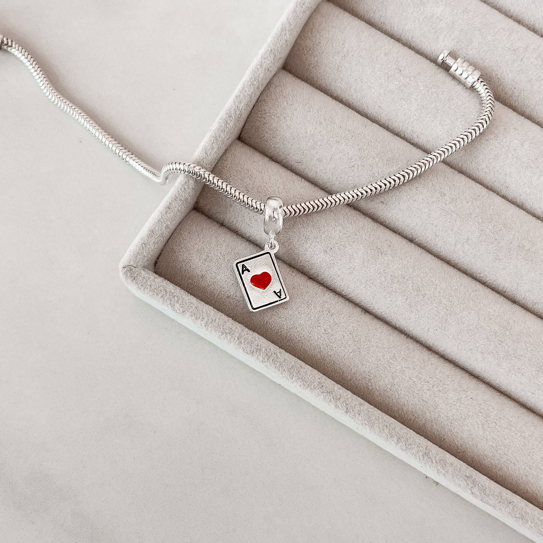 Imagem Secundária Berloque pingente carta de baralho 11mm resina