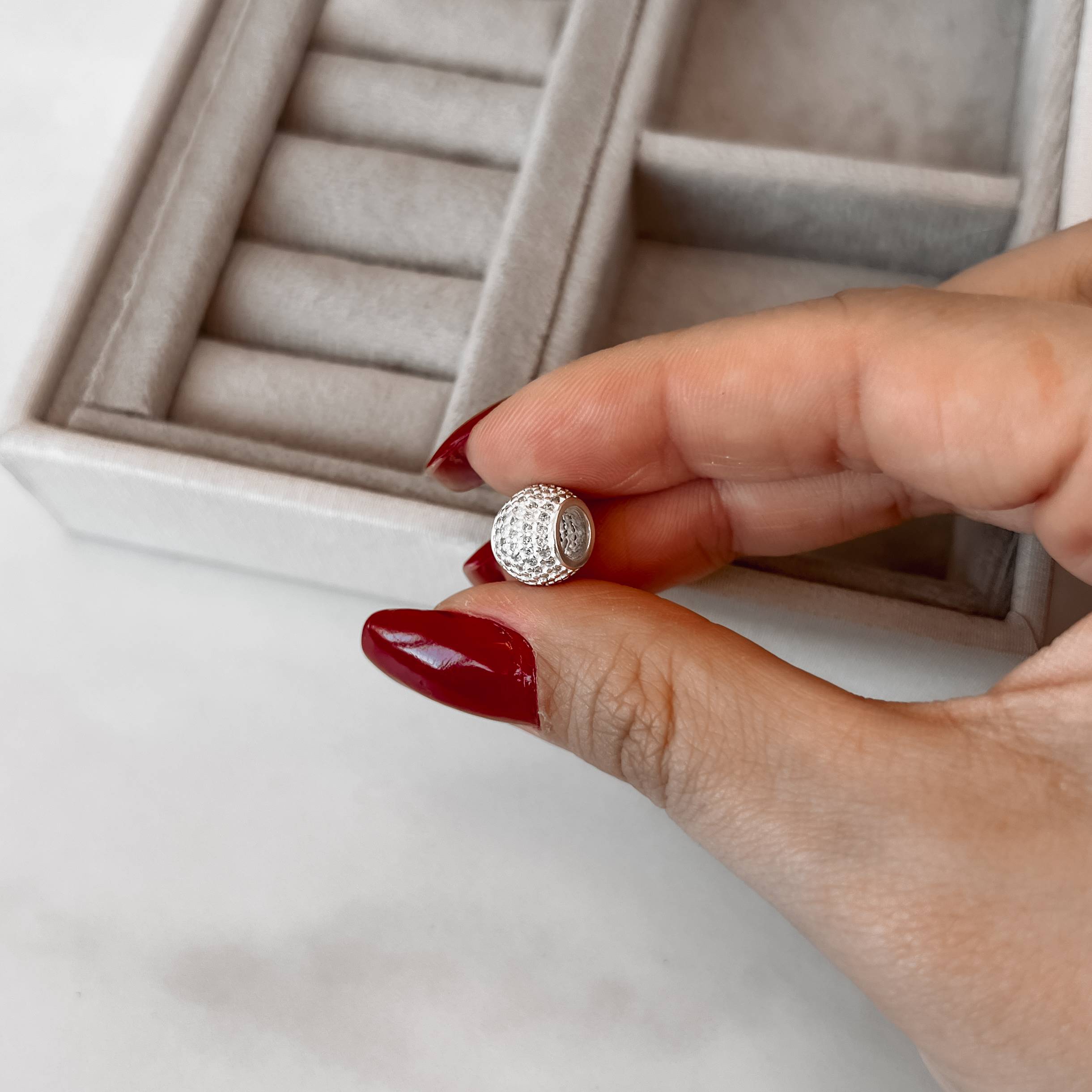 Imagem Secundária Berloque separador cravejado cristal 10mm