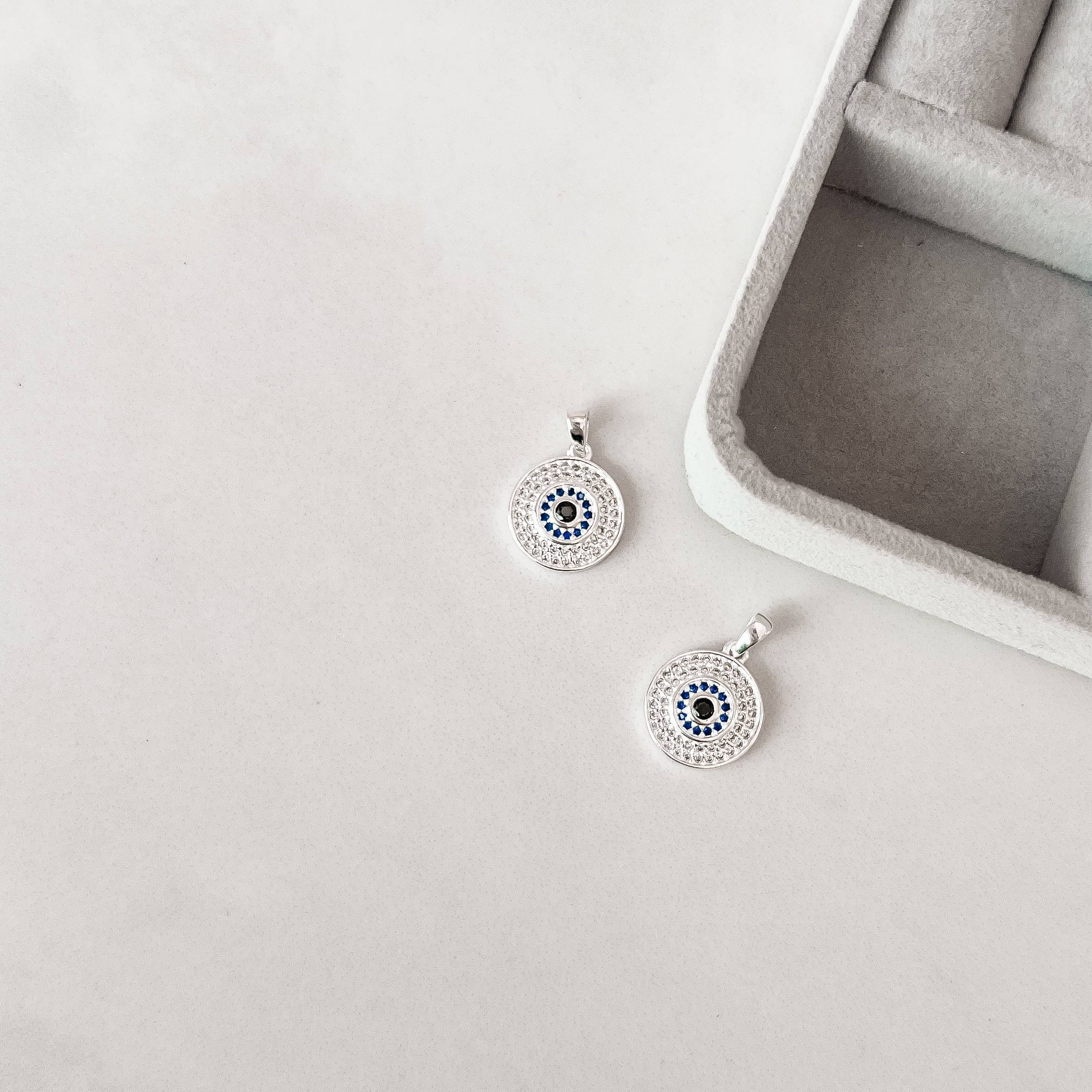 Imagem Secundária Pingente olho cravejado 15mm