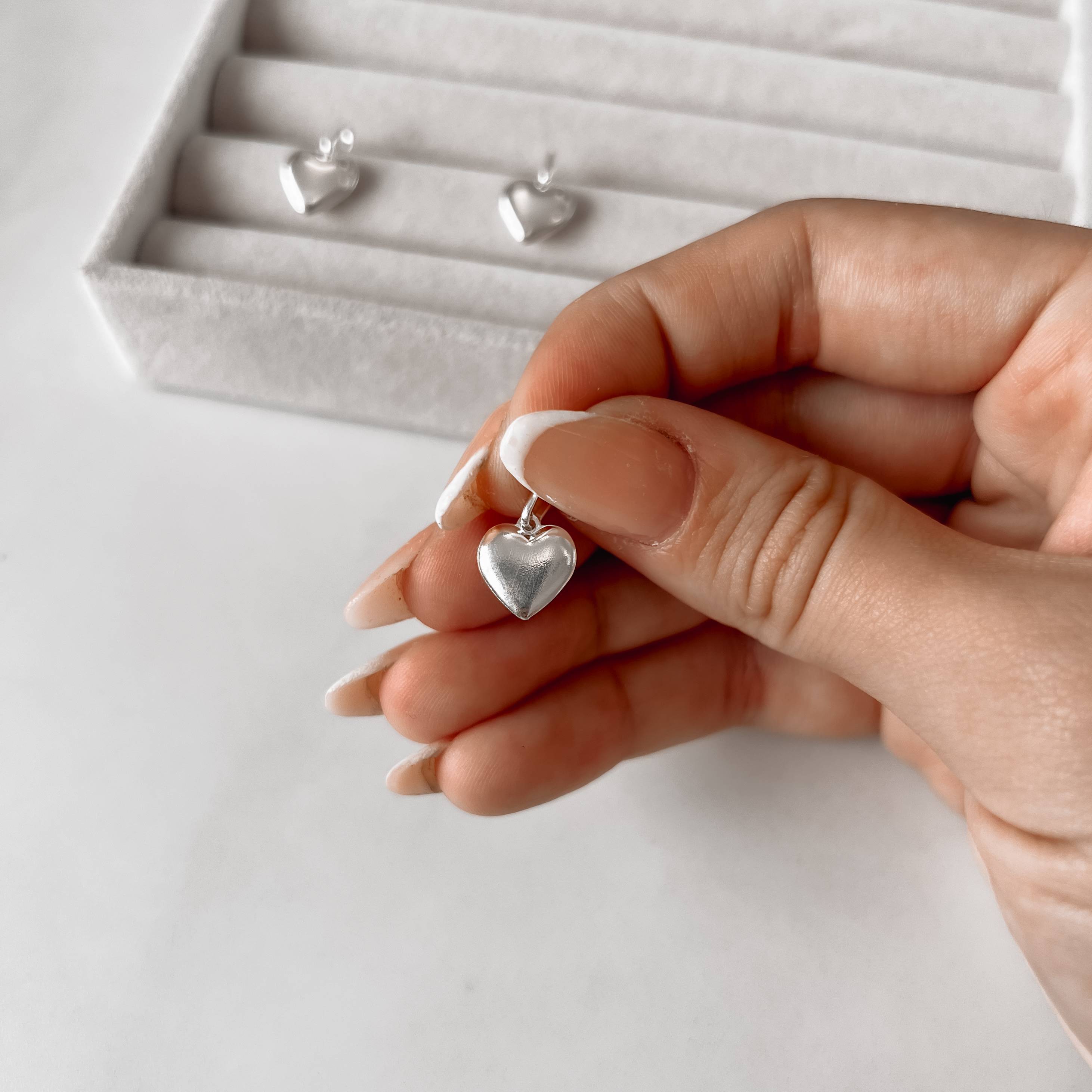 Imagem Secundária Pingente coração liso 10mm