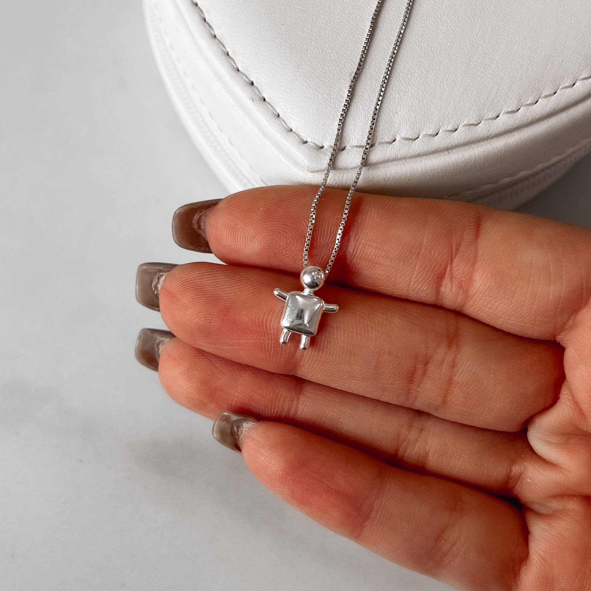 Imagem Colar pingente menino 13mm 45cm