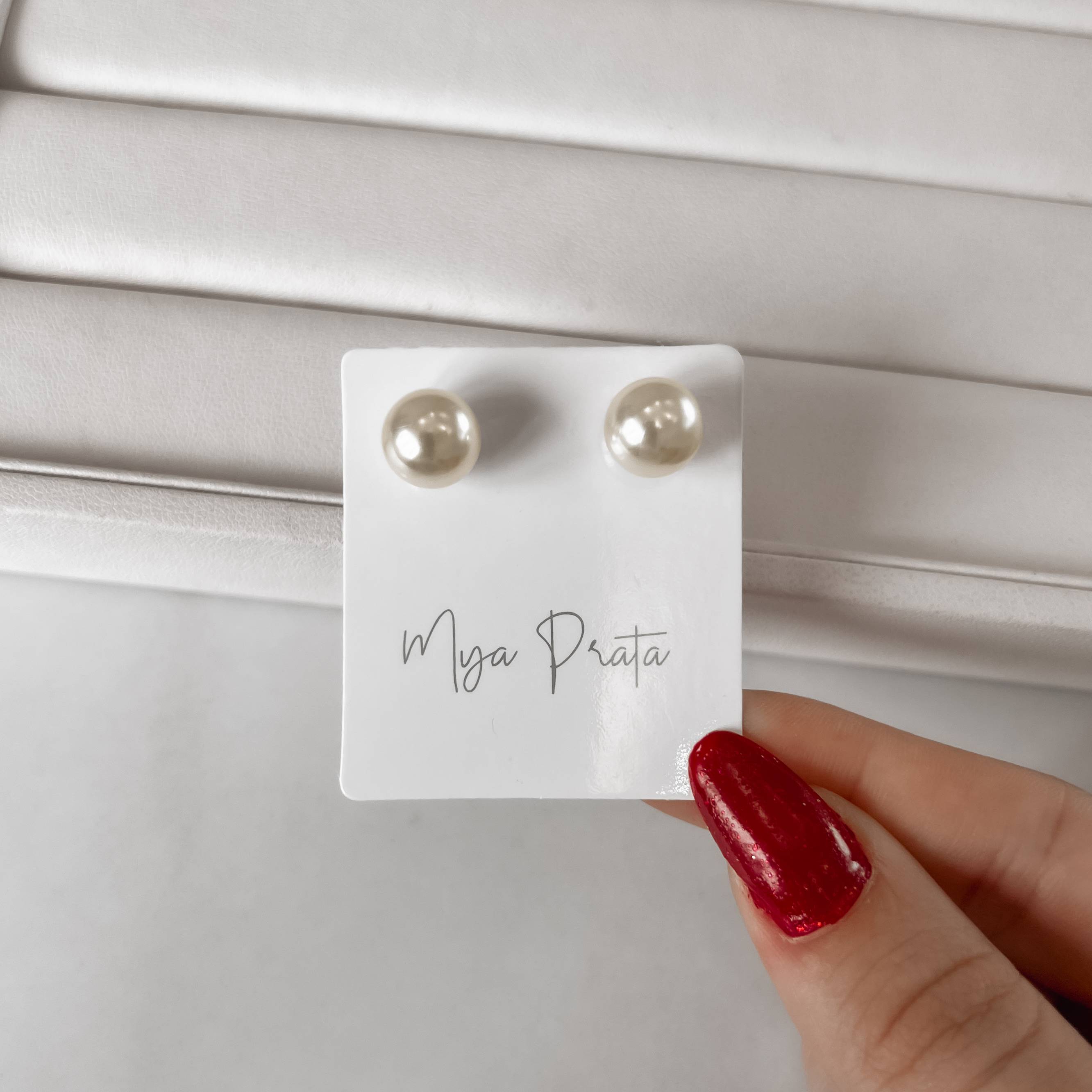 Imagem Brinco pérola redonda 10mm