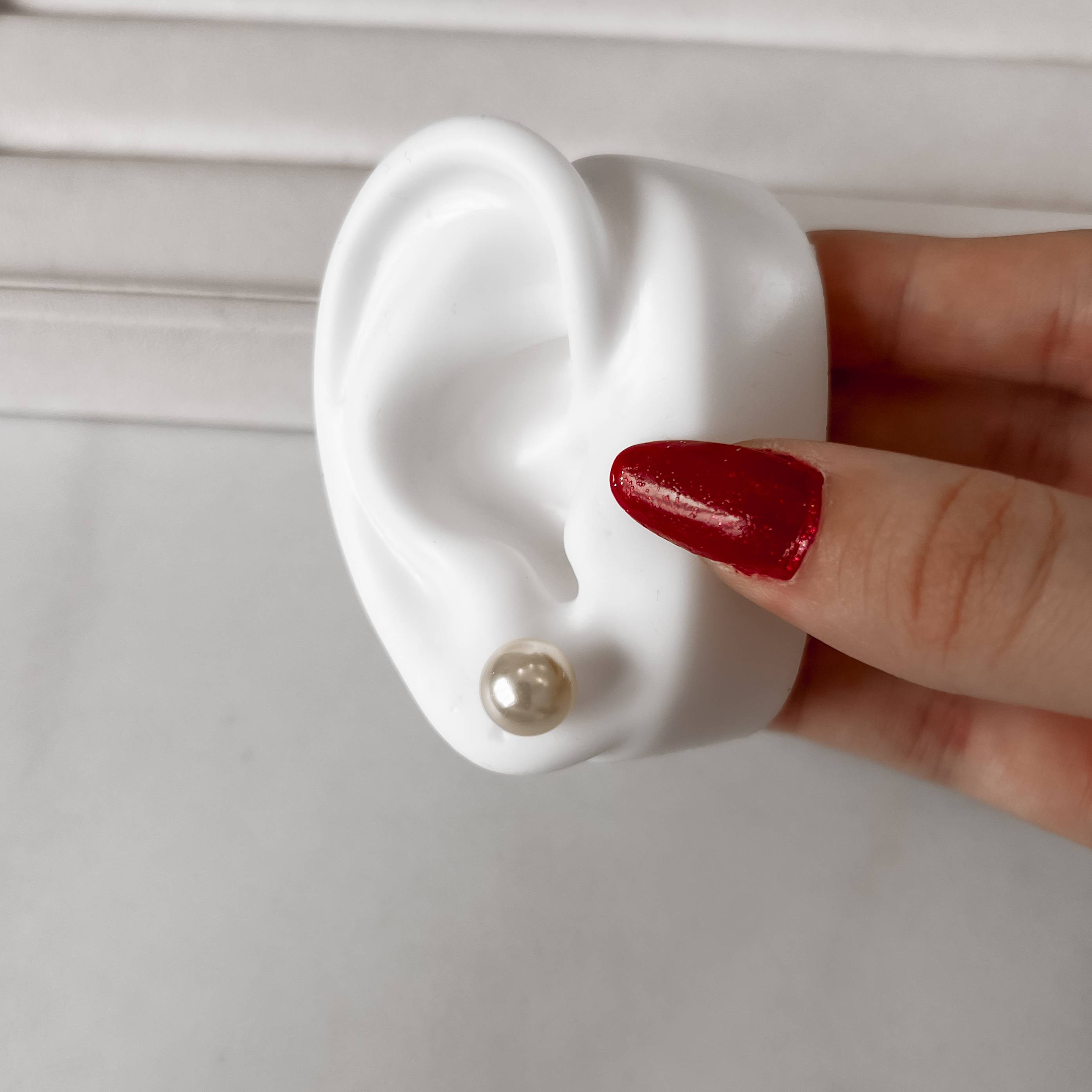 Imagem Secundária Brinco pérola redonda 10mm