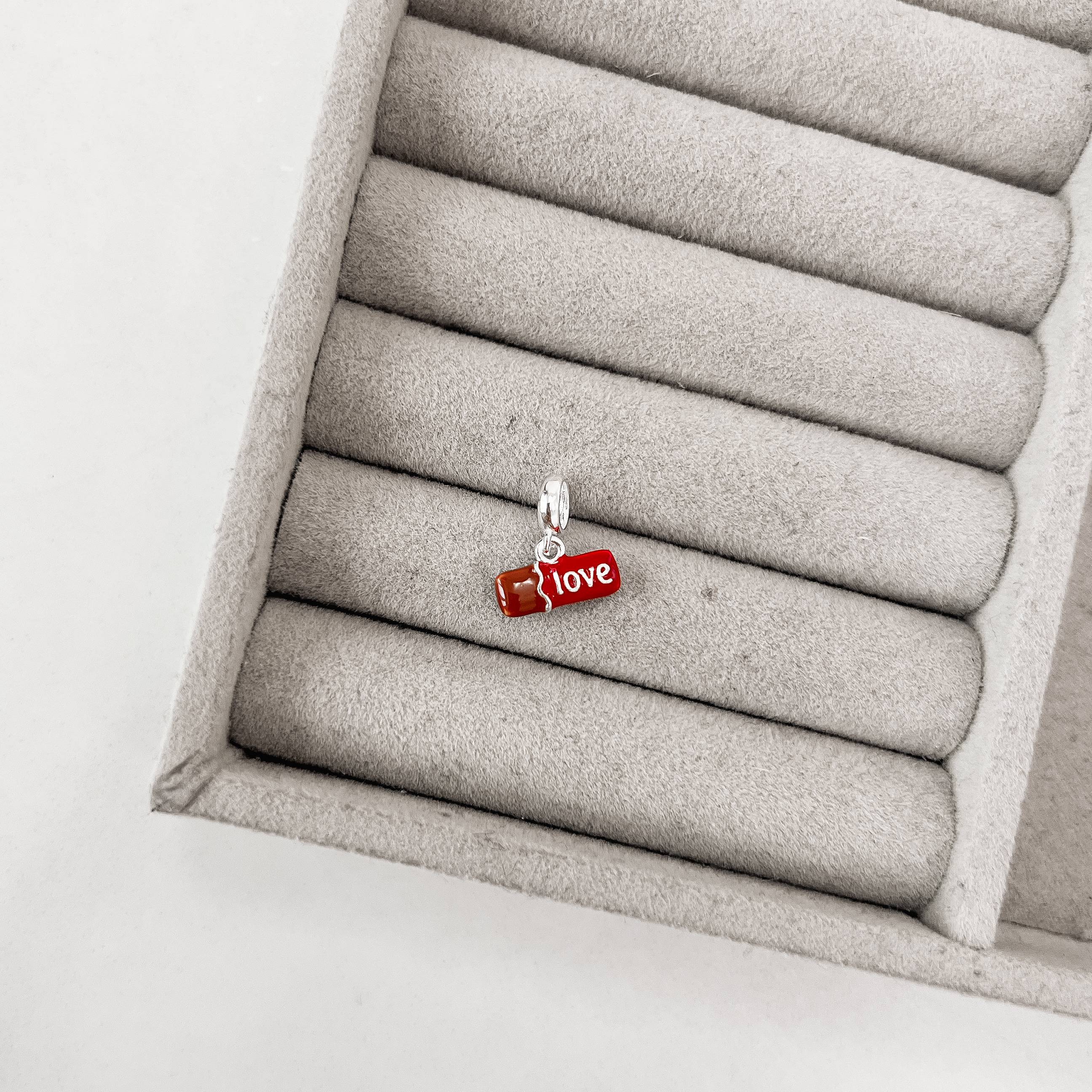 Berloque pingente barra de chocolate resina 12mm