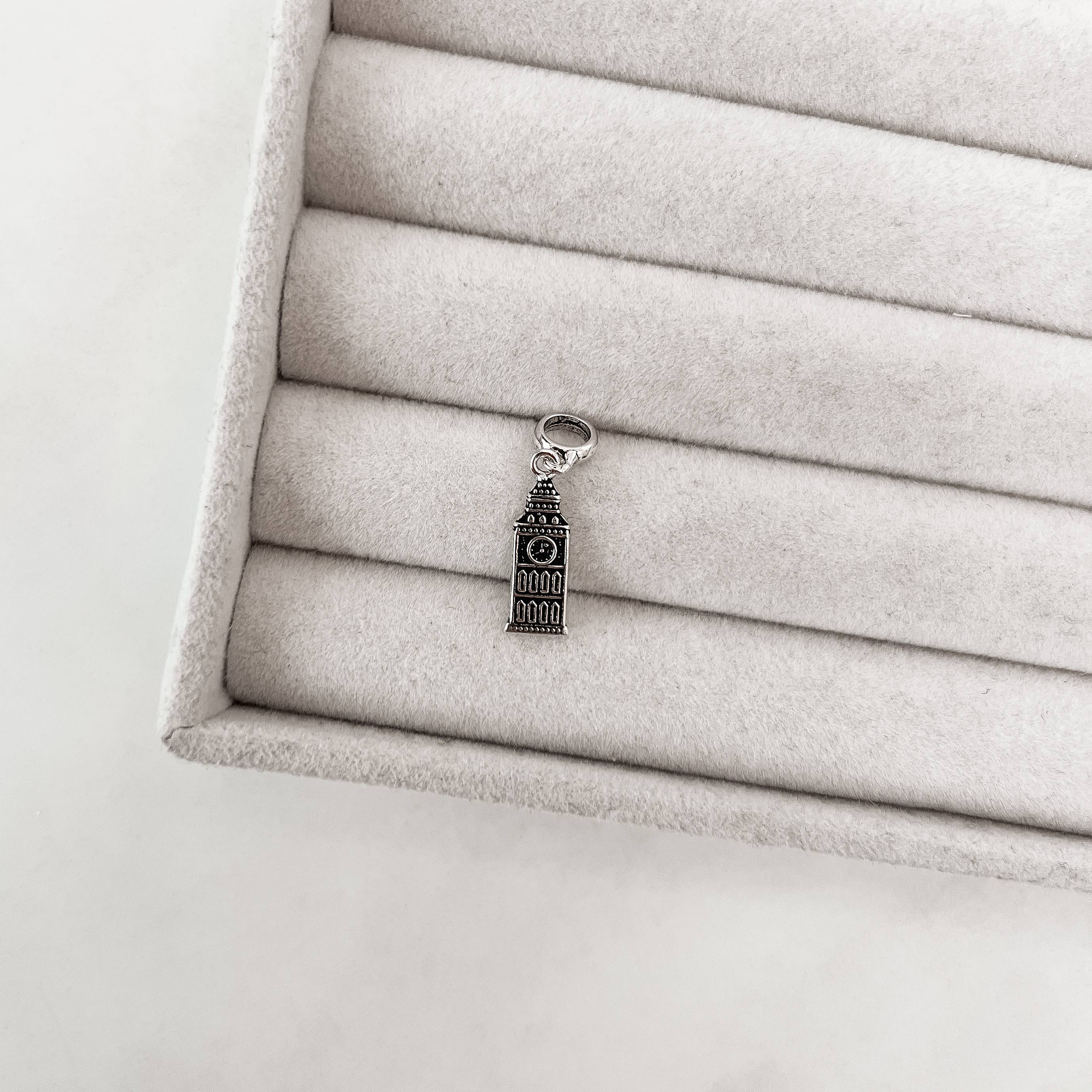 Berloque pingente Big Ben envelhecido resina 18mm