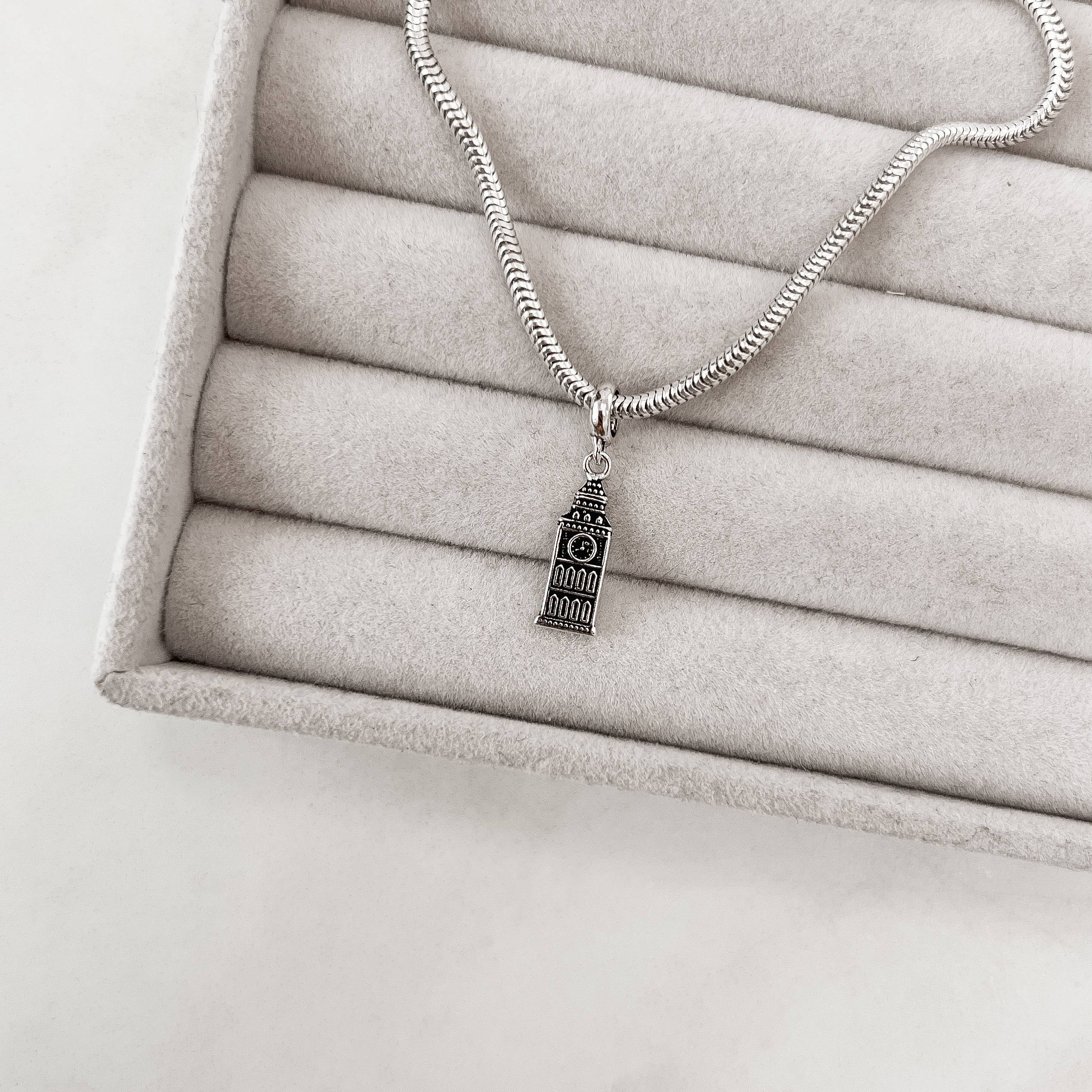 Imagem Secundária Berloque pingente Big Ben envelhecido resina 18mm