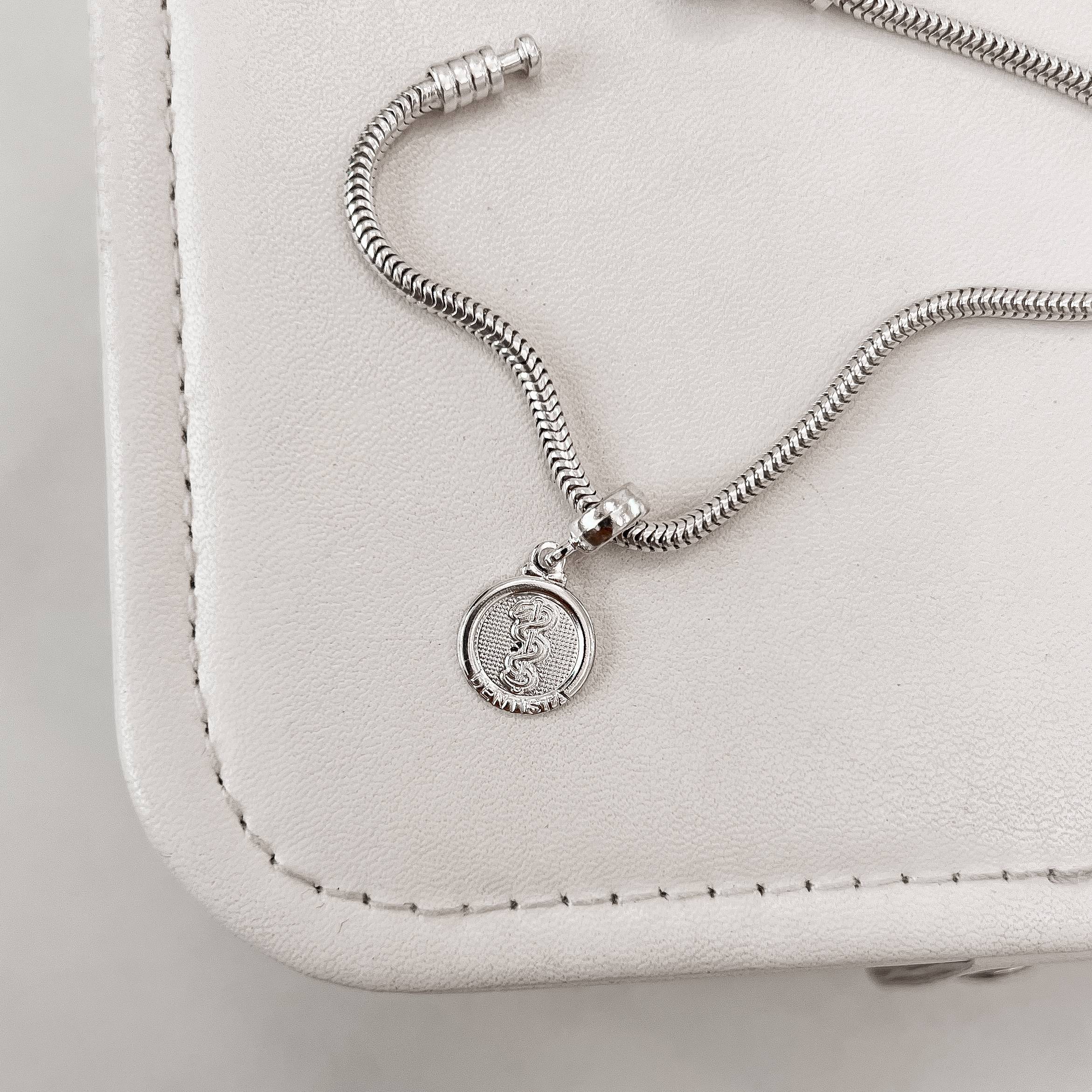 Imagem Secundária Berloque pingente medalha Dentista 14mm