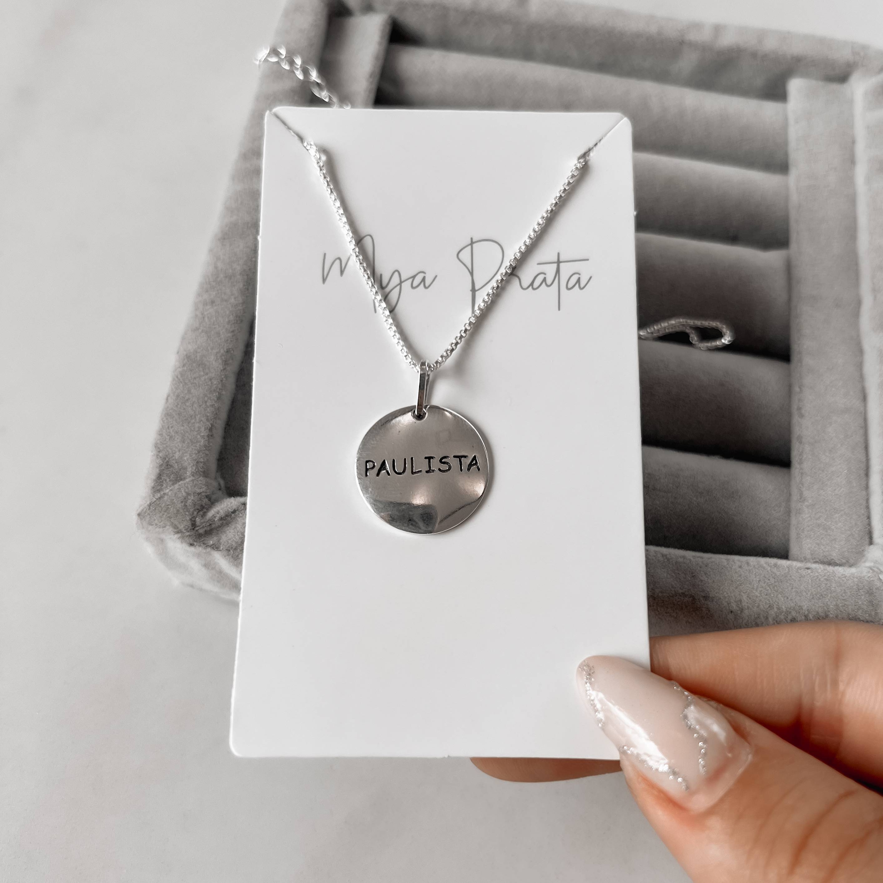 Imagem Secundária Colar pingente medalha paulista 40+5cm