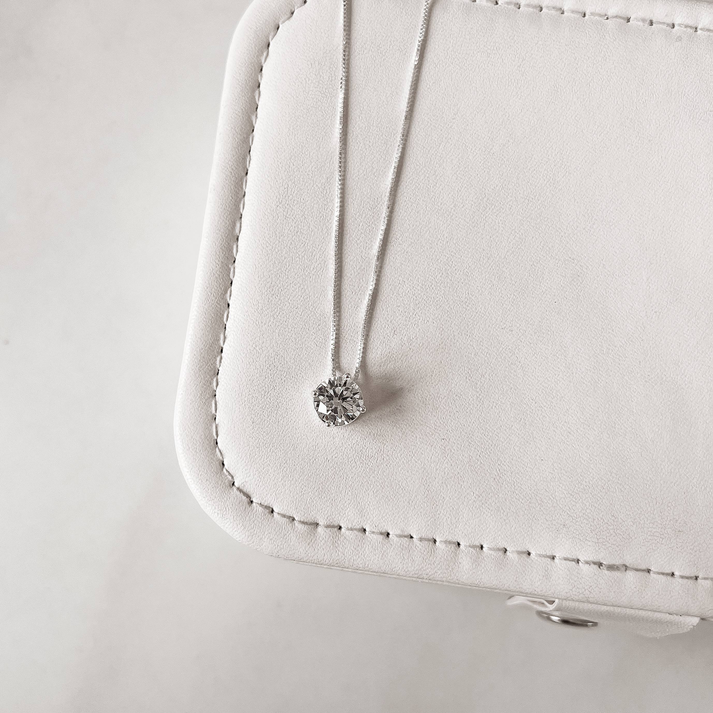 Imagem Colar zircônia 8mm passante 45cm