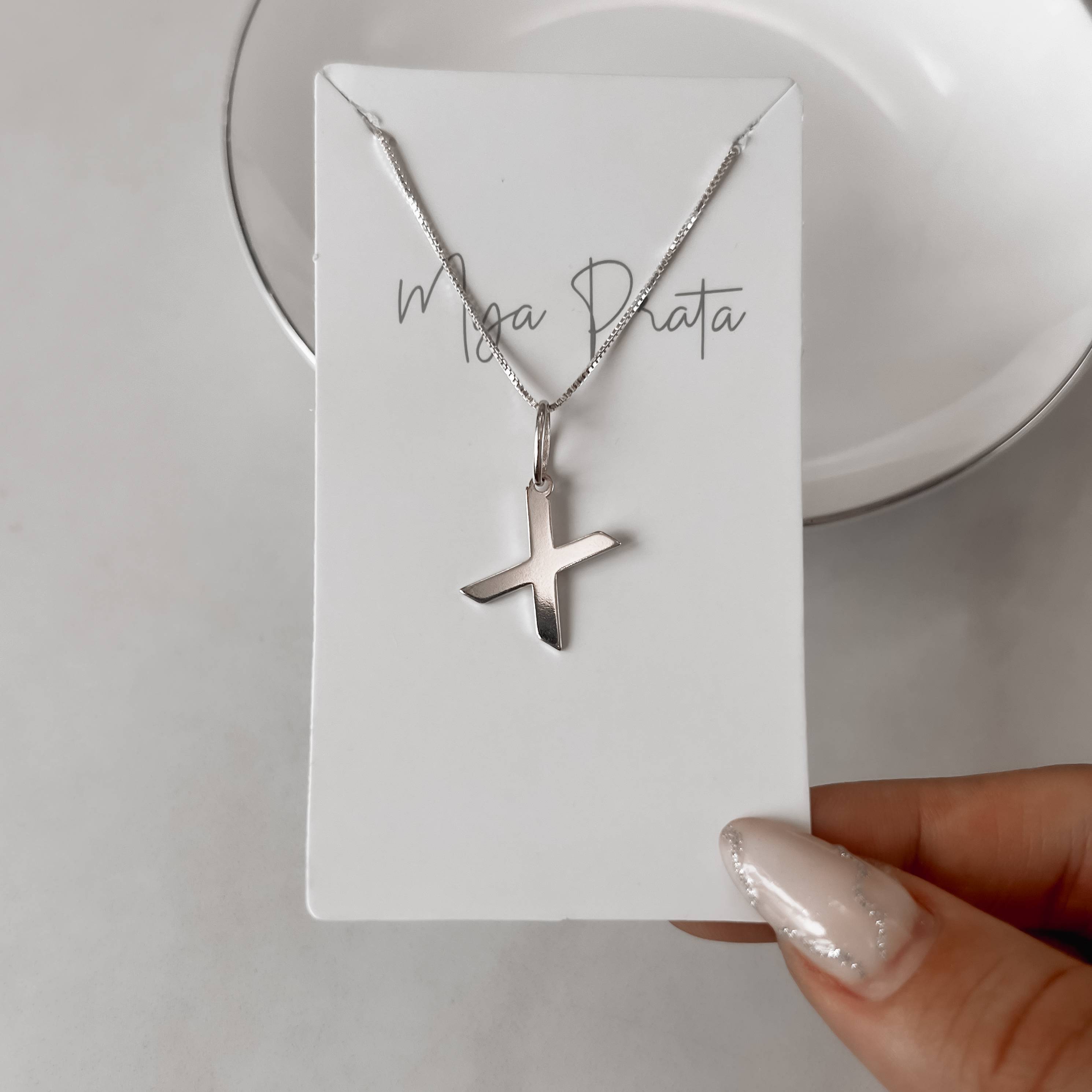 Imagem Secundária Colar pingente letra X 45cm