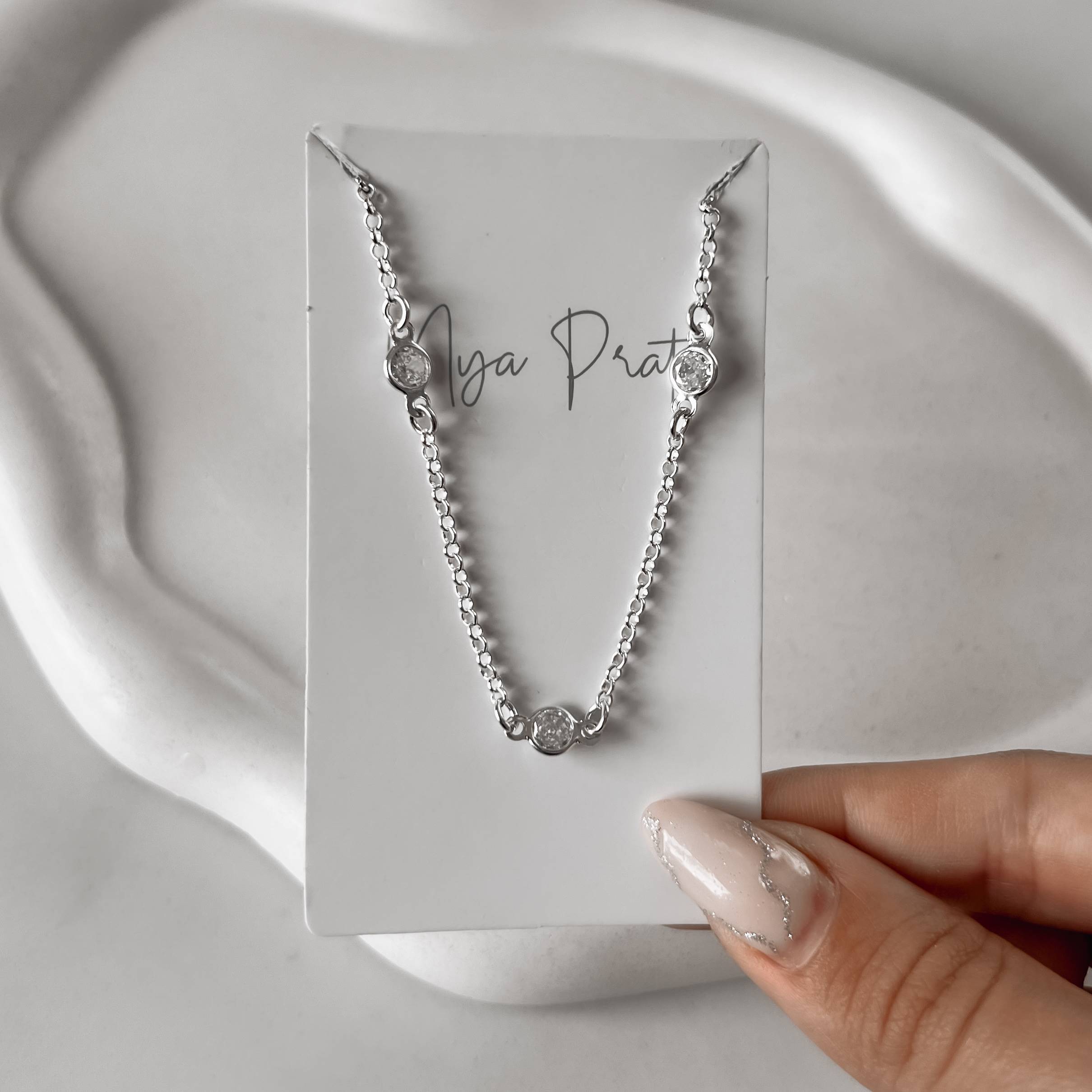 Imagem Secundária Colar tiff zircônias 5mm 50cm