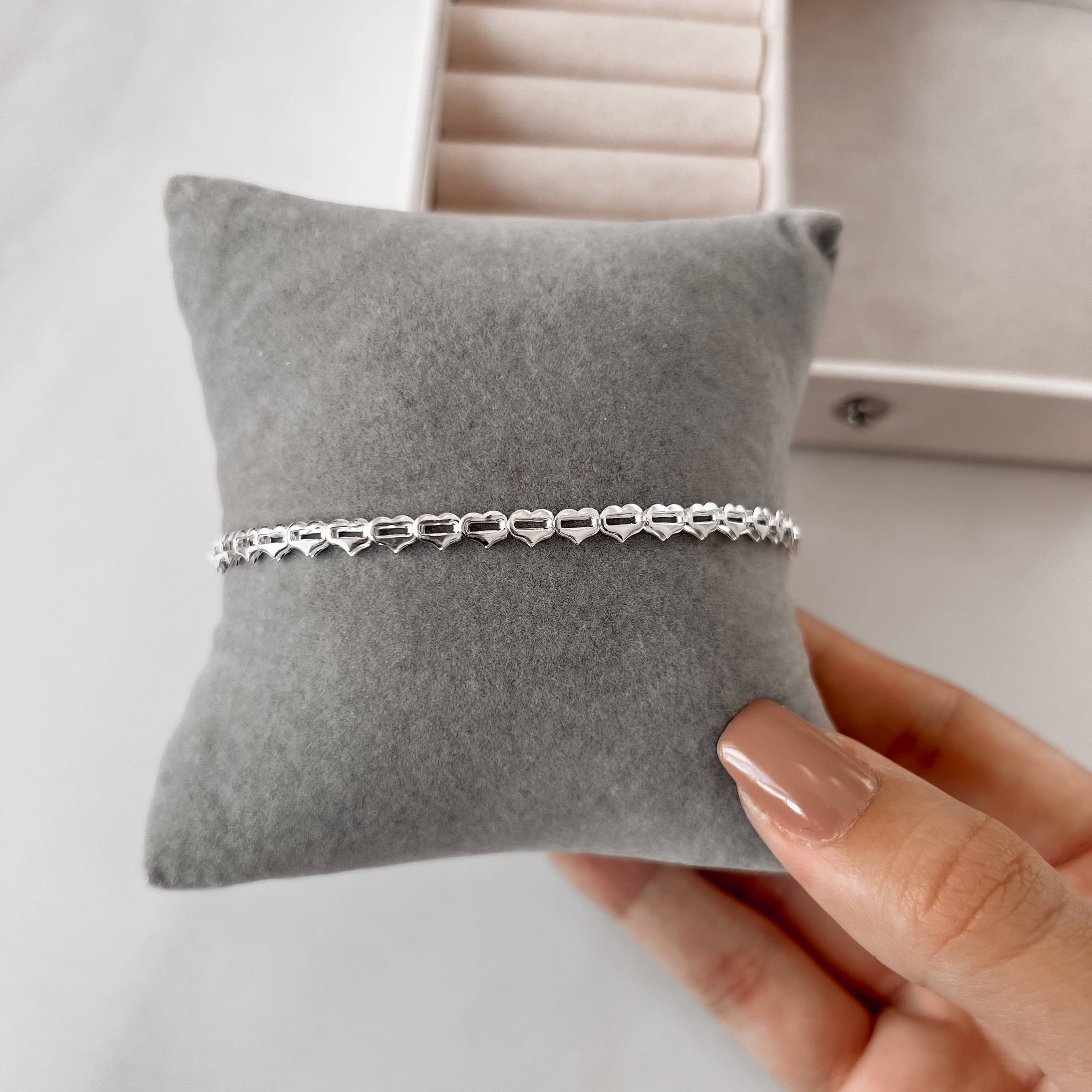 Imagem Pulseira corações 5mm