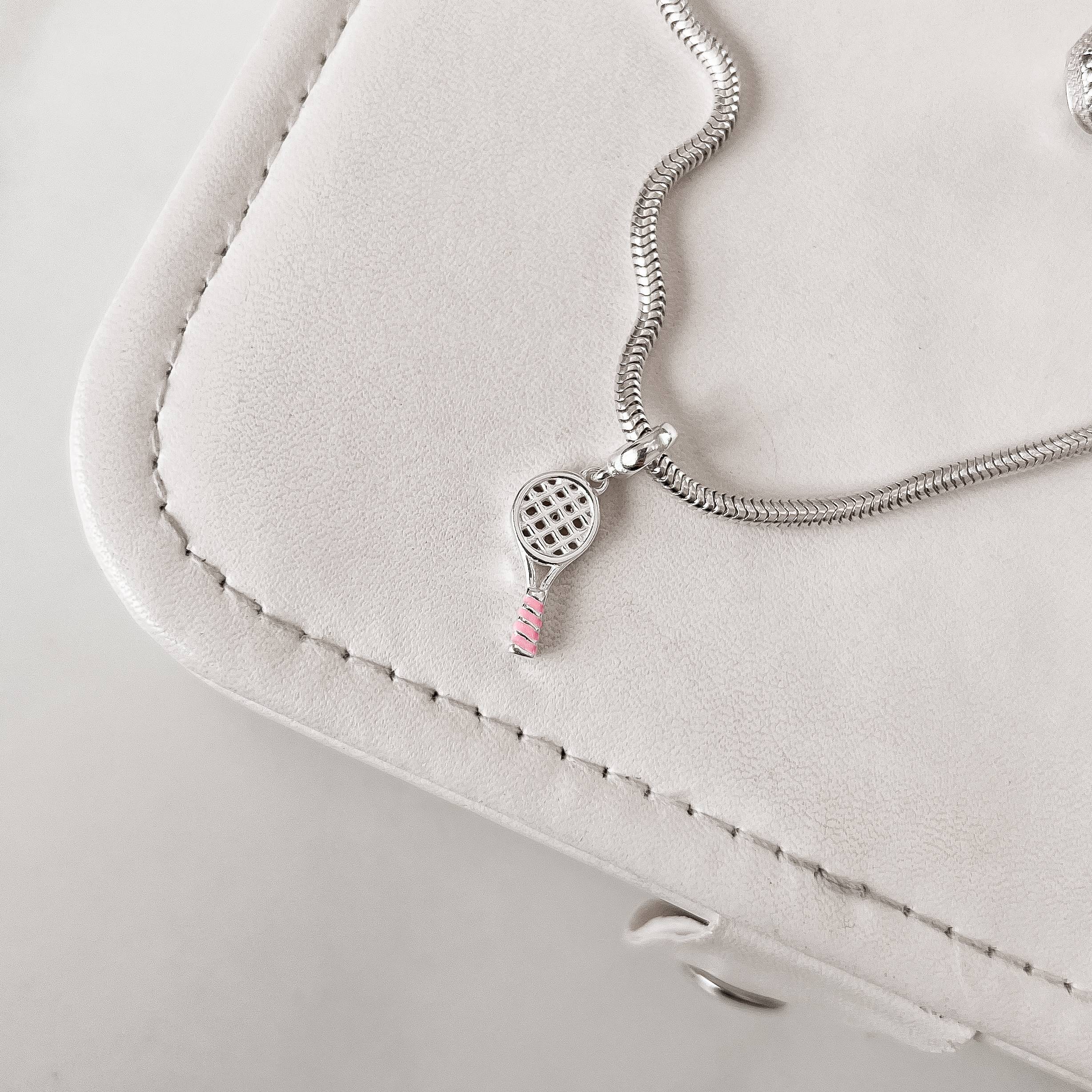 Imagem Berloque pingente raquete resina rosa 16mm