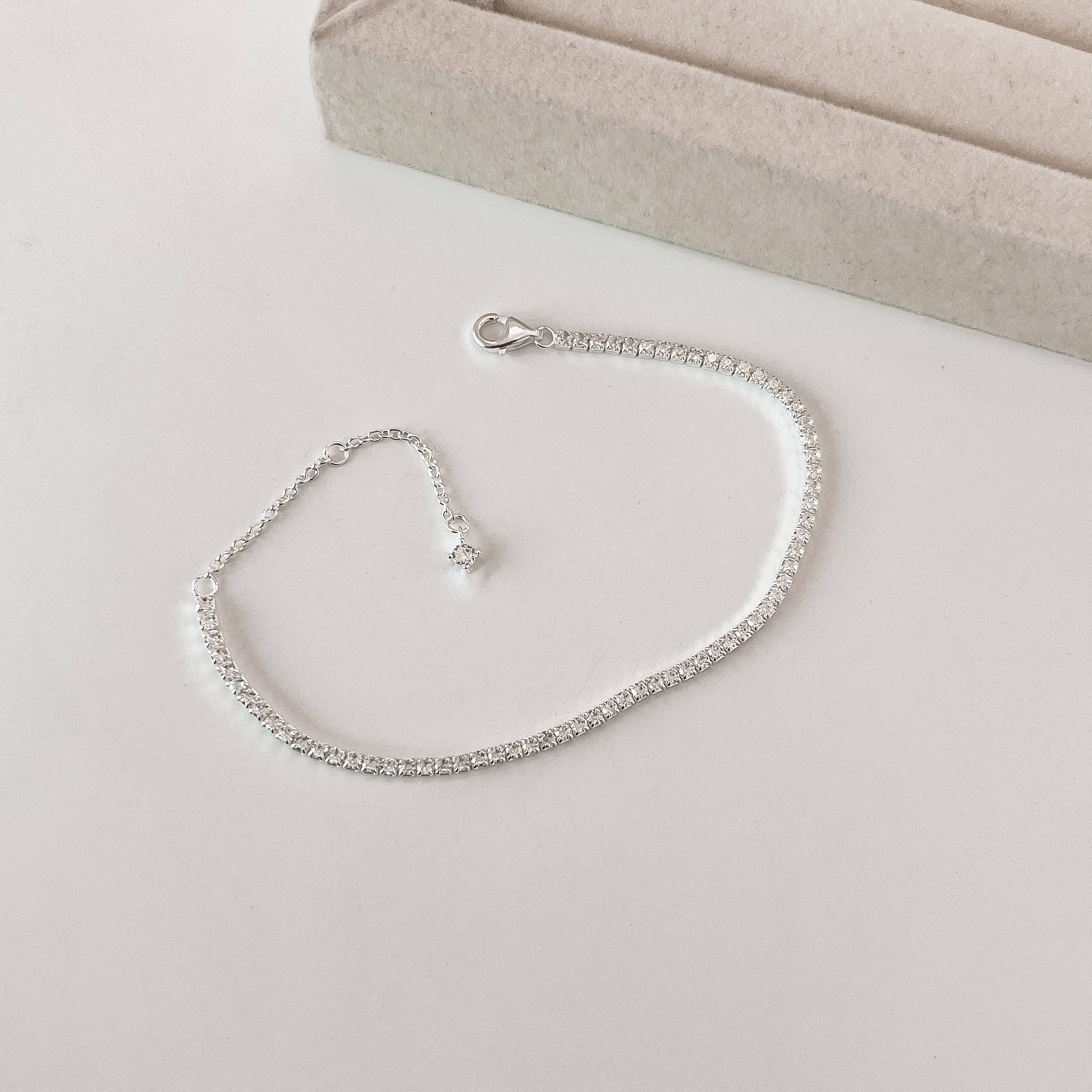 Pulseira Riviera cristal 2.1 16cm com alongadora