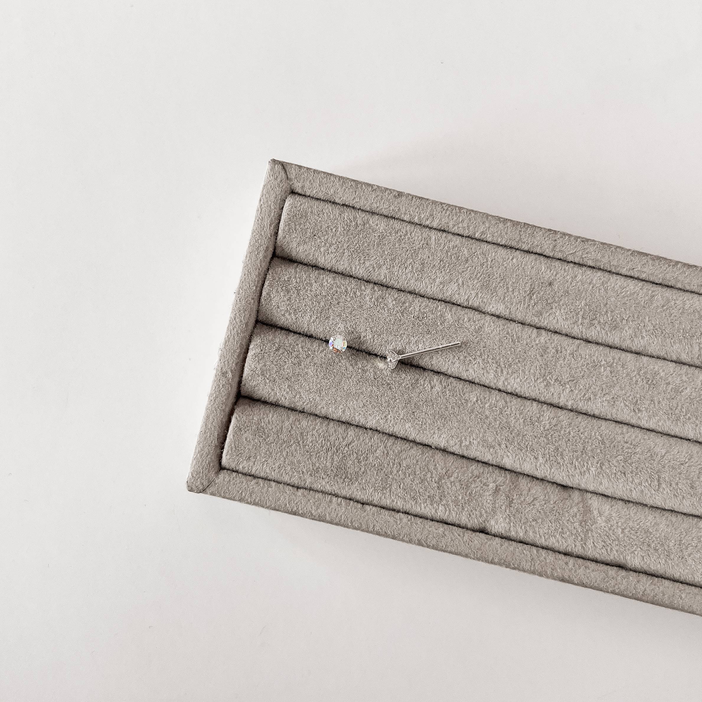 Imagem Brinco zircônia redonda furta-cor 3mm