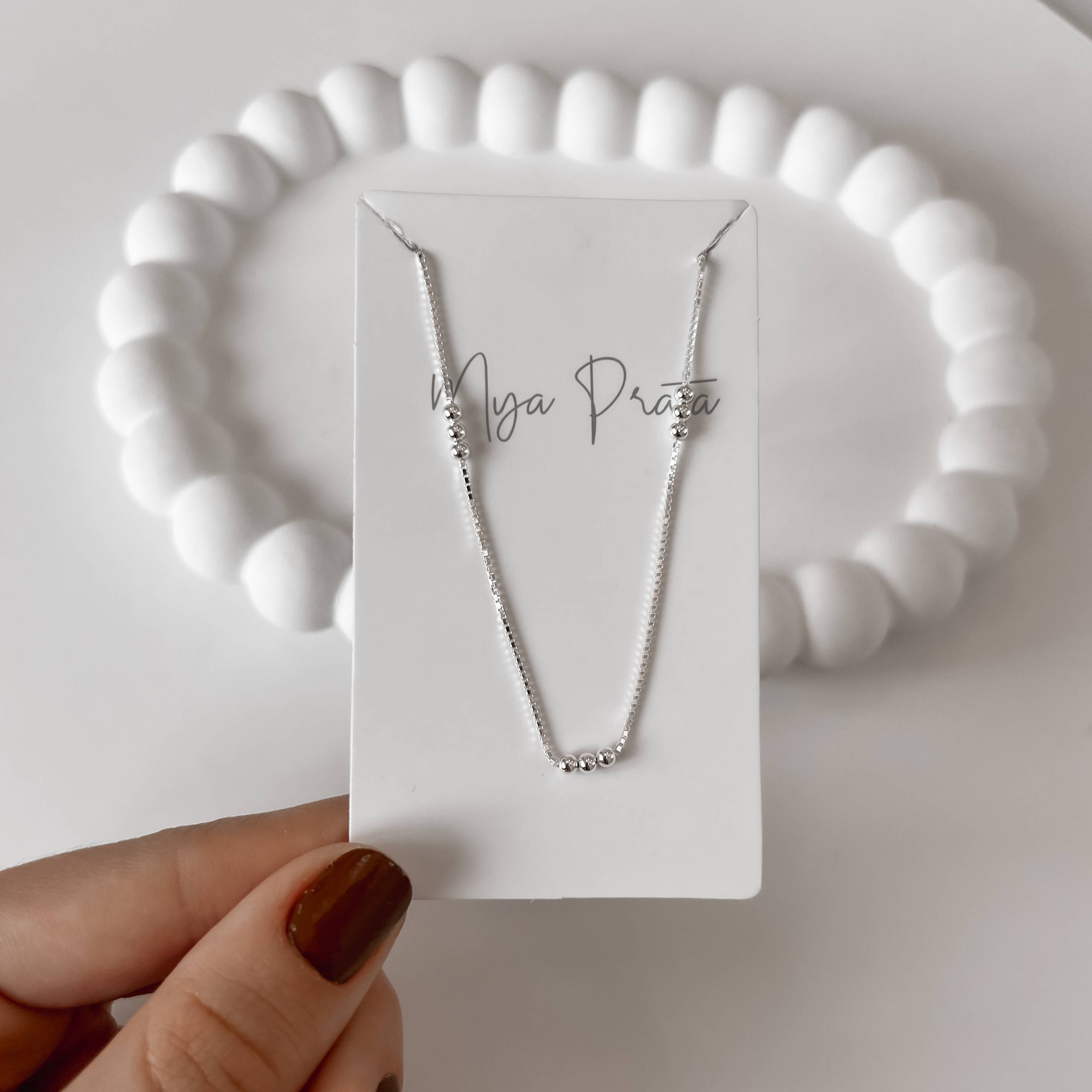 Corrente veneziana v15 com 3 bolas 2.5 45cm