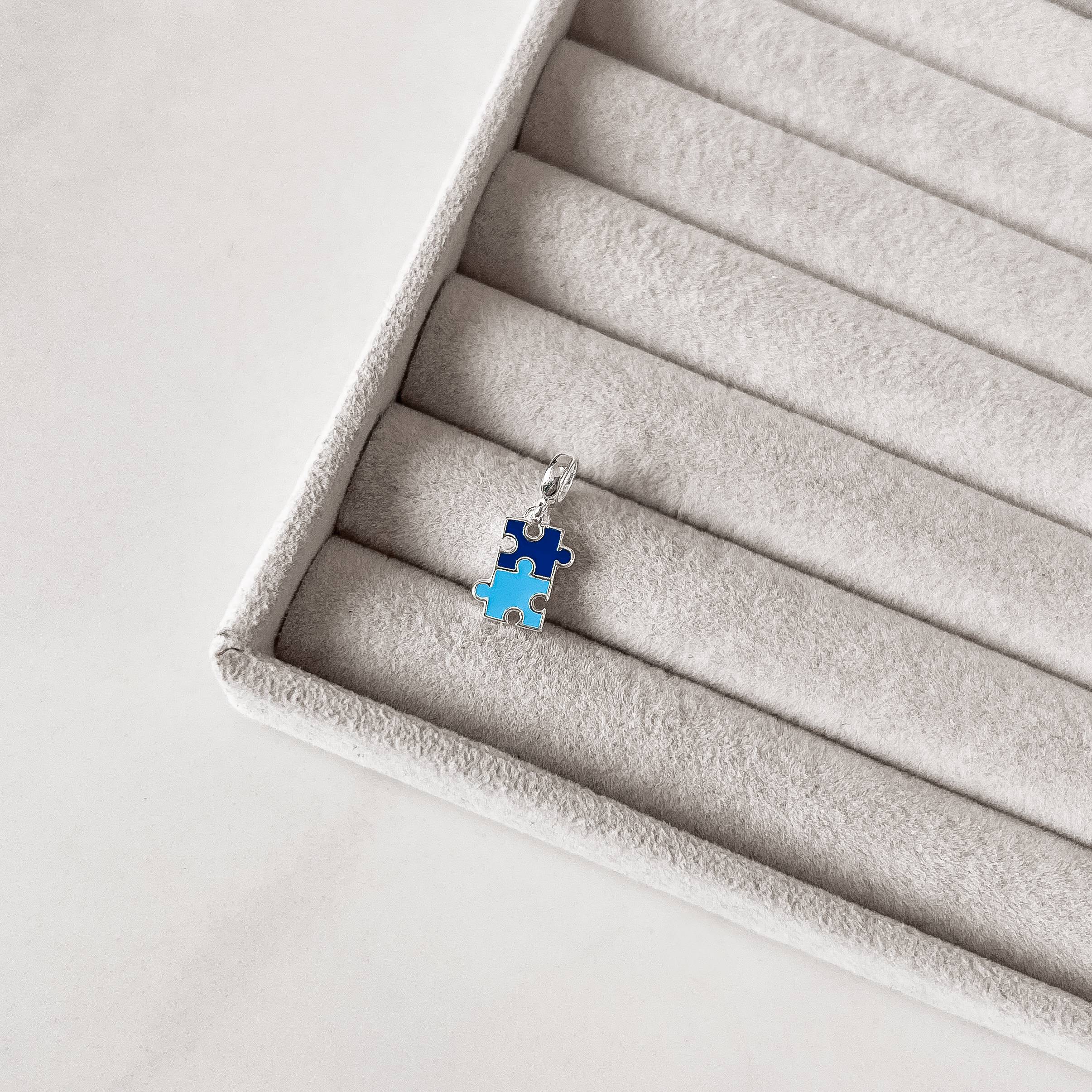 Imagem Secundária Berloque pingente símbolo autismo 13mm resina