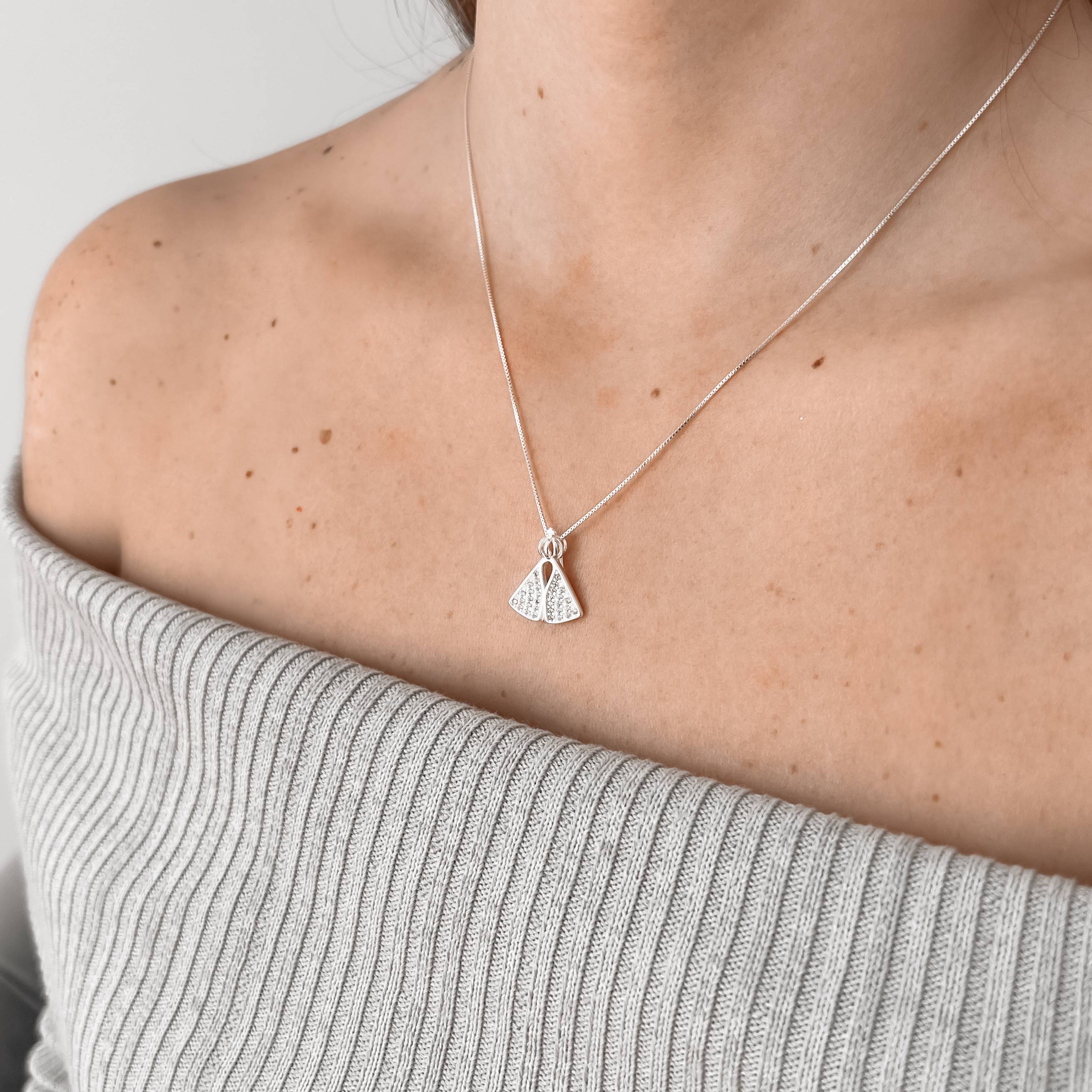 Colar Nsa. Sra. Aparecida cravejada 19mm 45cm