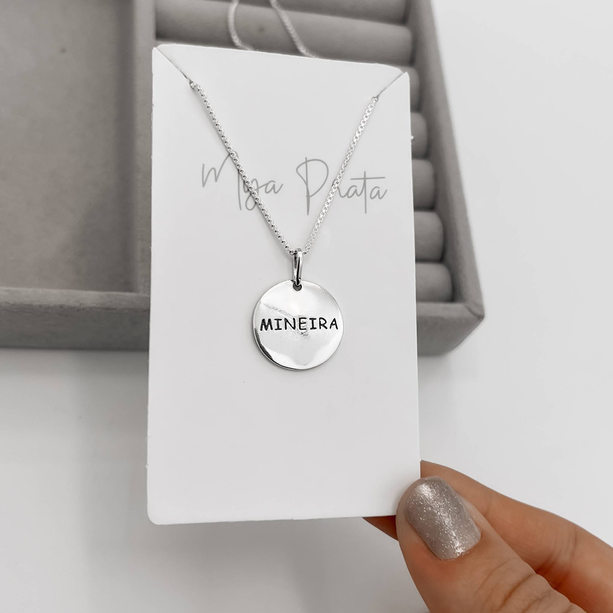 Imagem Secundária Colar pingente medalha mineira 40+5cm