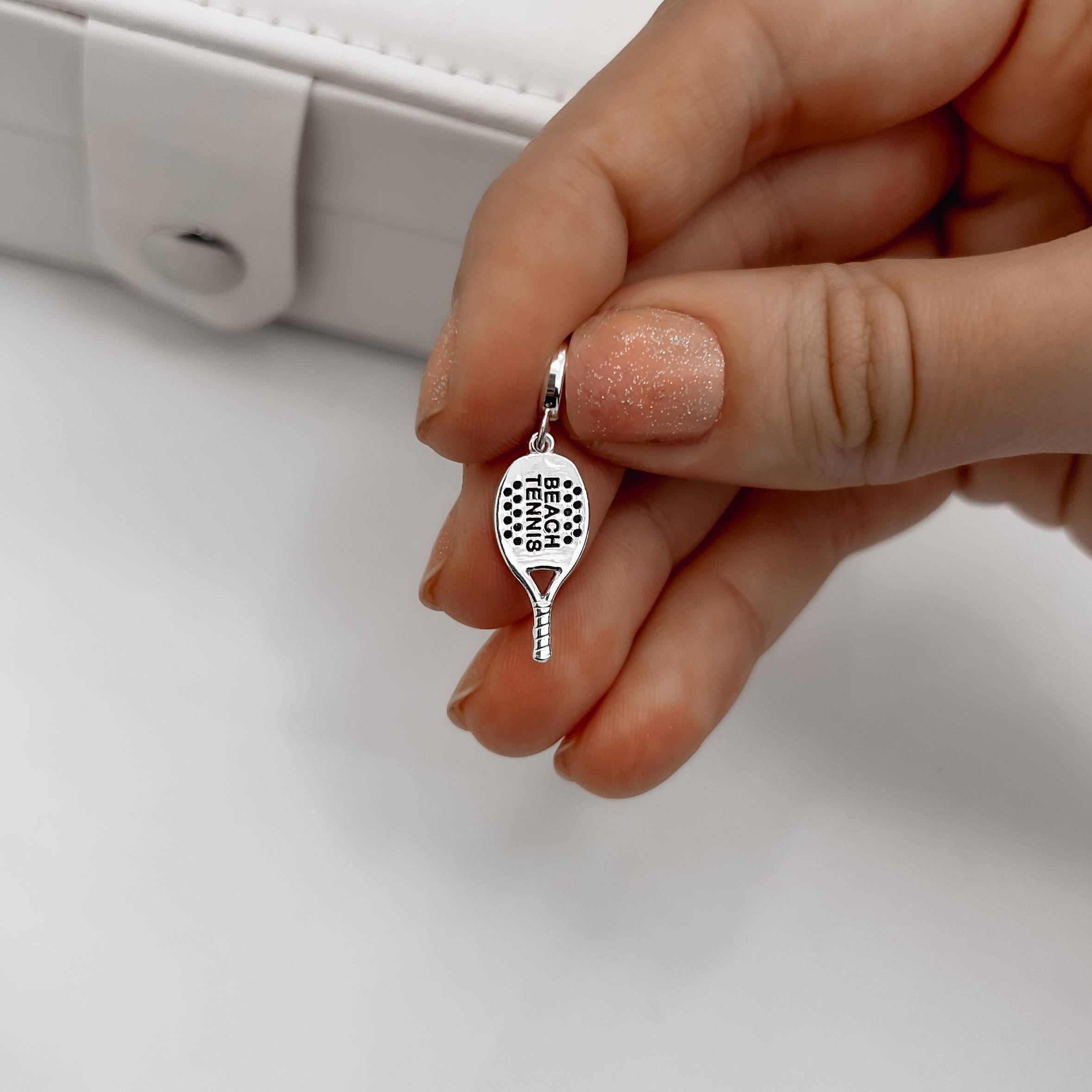 Imagem Secundária Berloque pingente raquete beach tennis resina 20mm