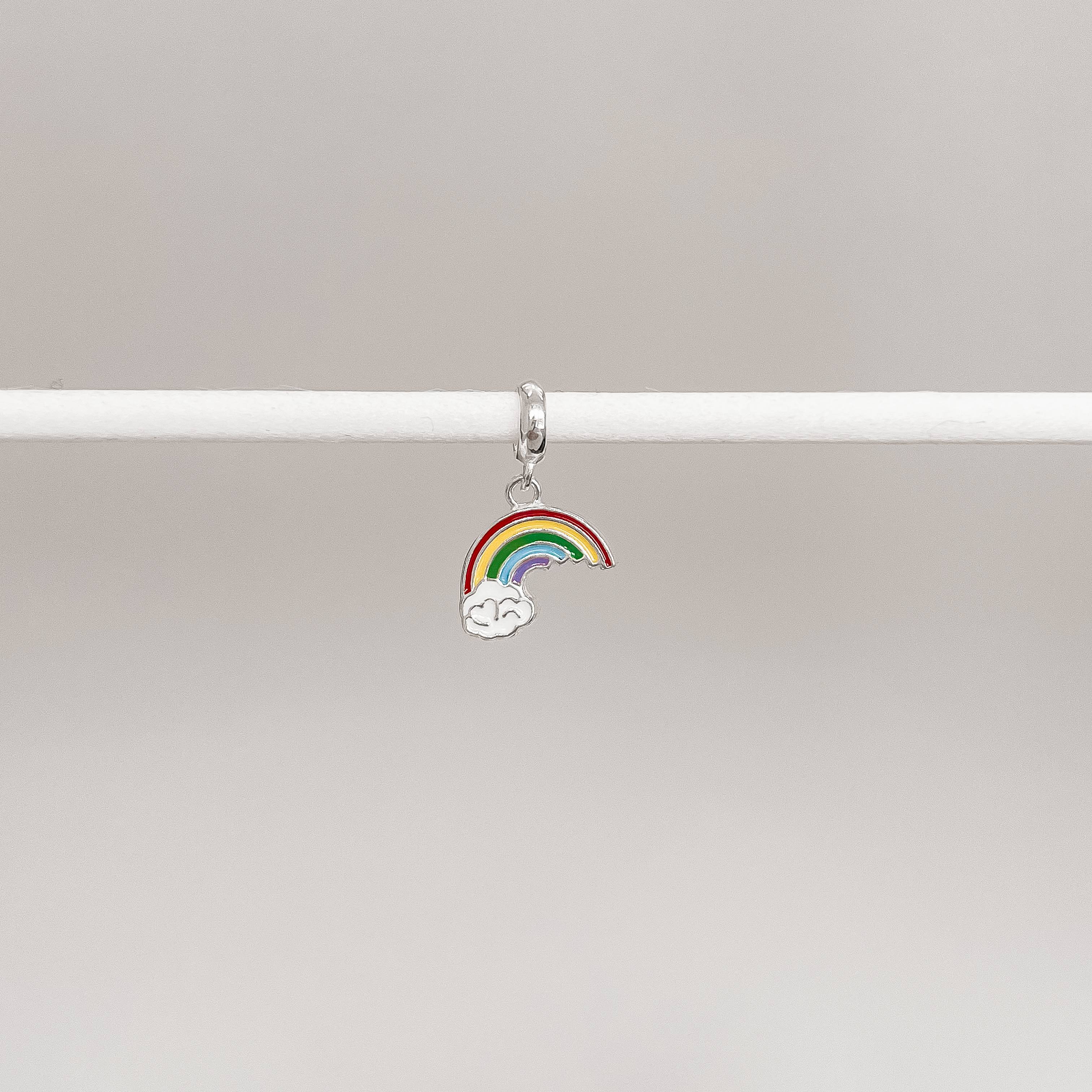 Imagem Berloque pingente arco-íris resina 13mm