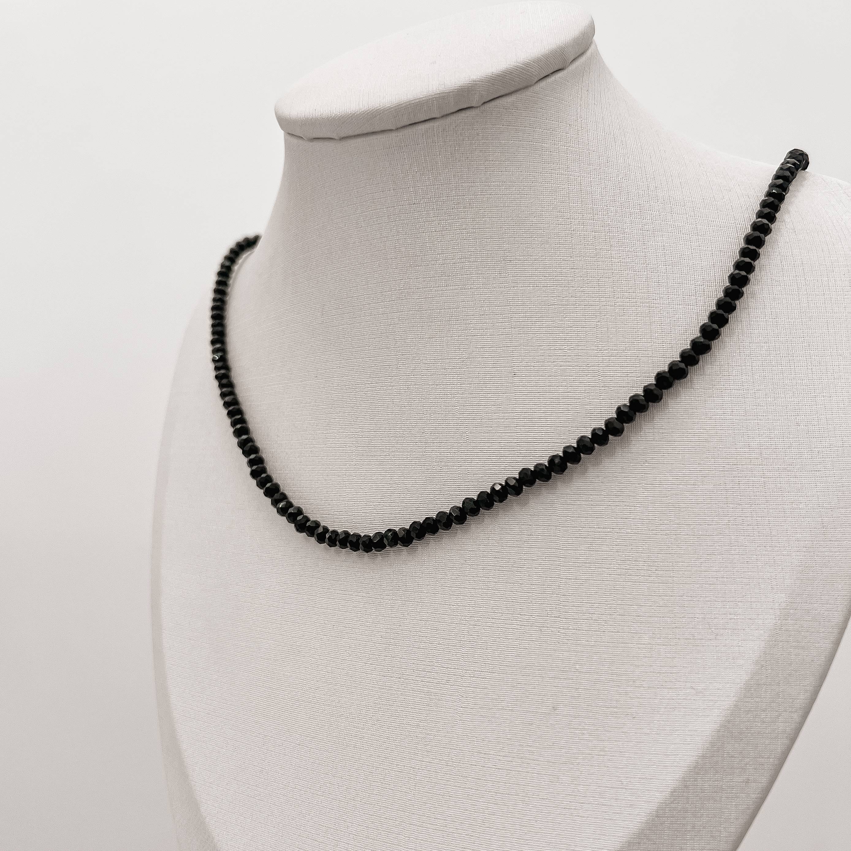 Imagem Secundária Choker cristal preto 3.5mm 40+5cm