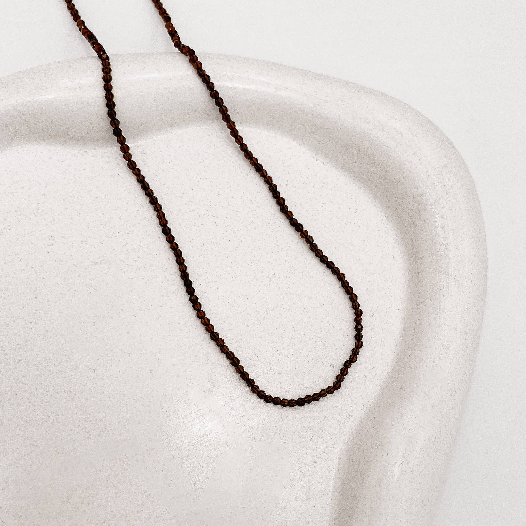 Imagem Secundária Choker cristal marrom 2mm com alongadora