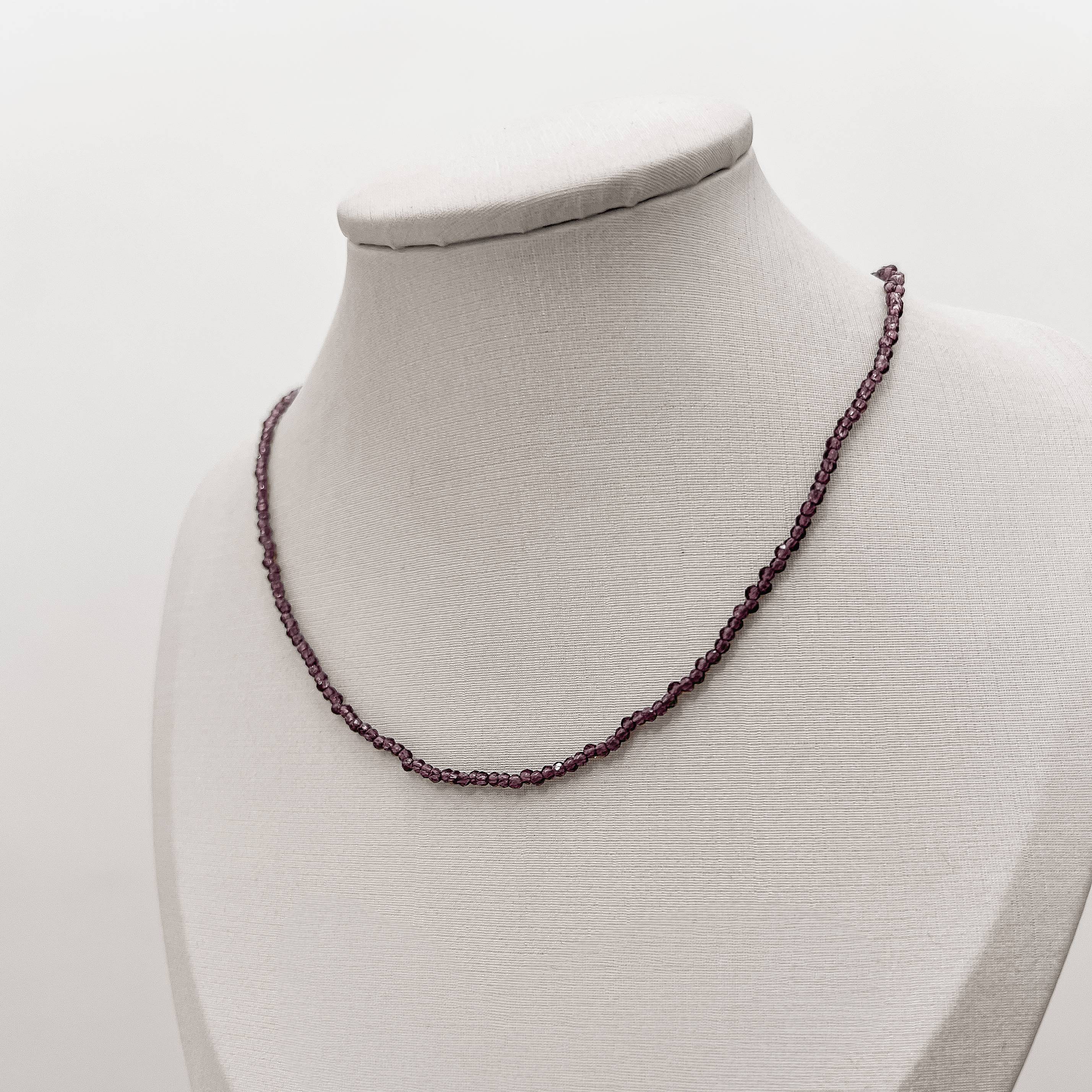 Imagem Secundária Choker cristal roxo 2mm com alongadora