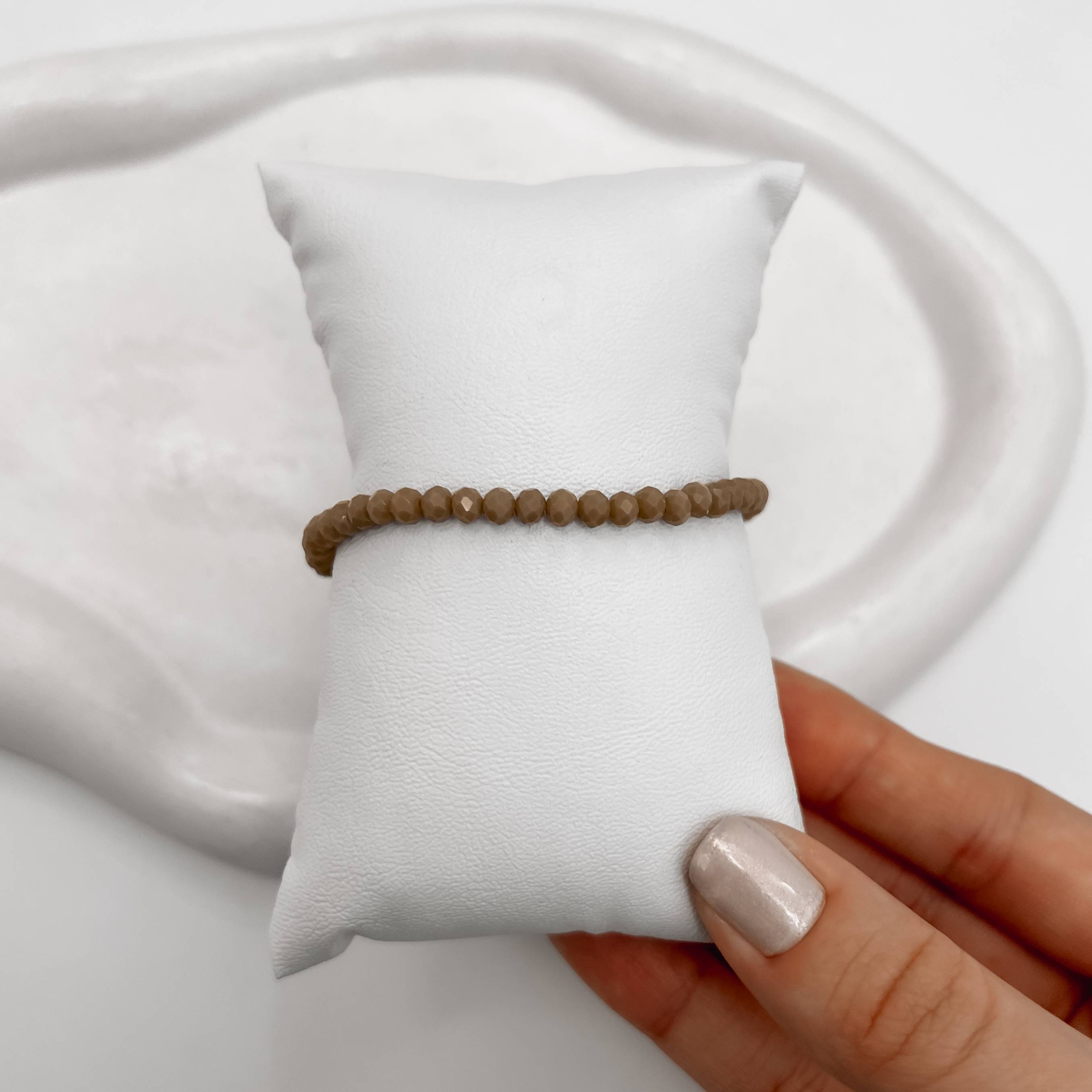 Imagem Secundária Pulseira cristal nude 4mm 16cm com alongadora