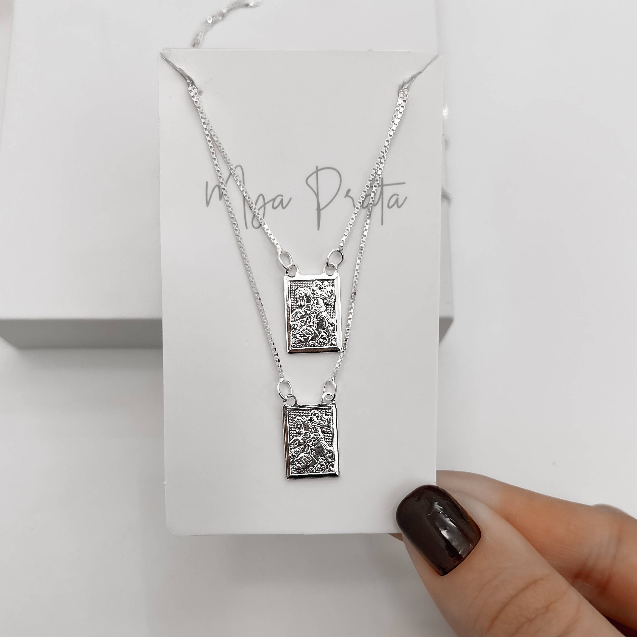 Imagem Secundária Escapulário medalha São Jorge v15 60cm