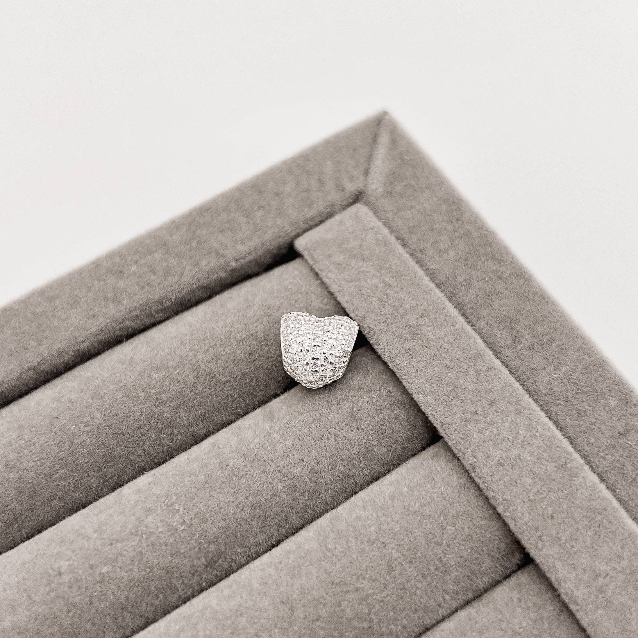 Imagem Secundária Berloque separador coração cravejado cristal 10mm