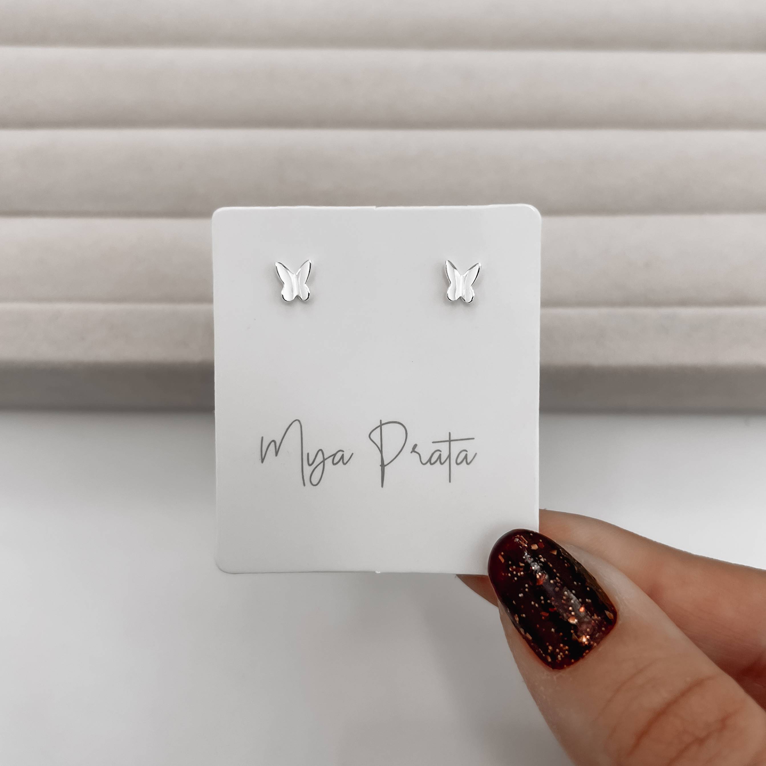 Brinco borboleta vinco 5mm