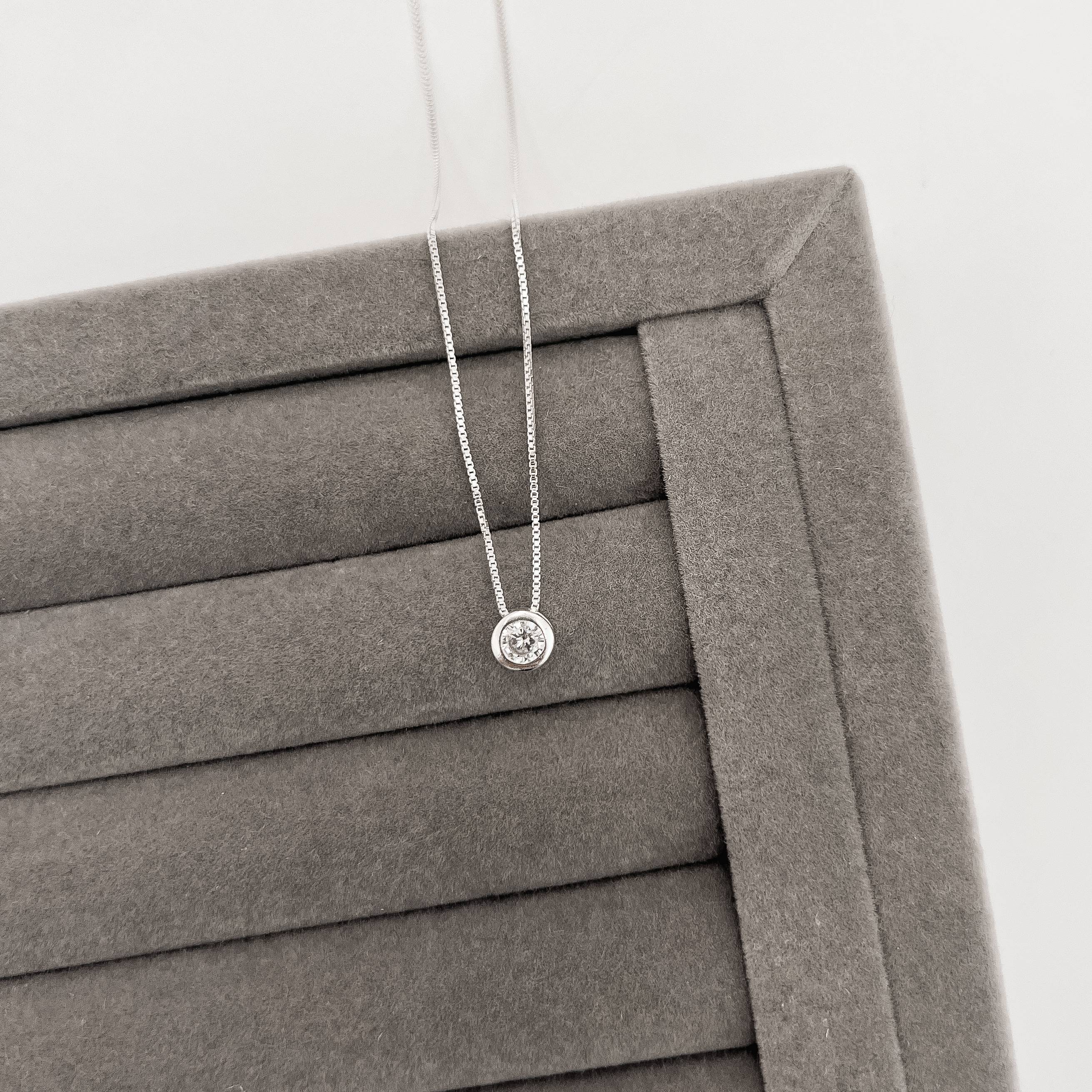 Imagem Colar zircônia cristal embutida 4mm 40cm