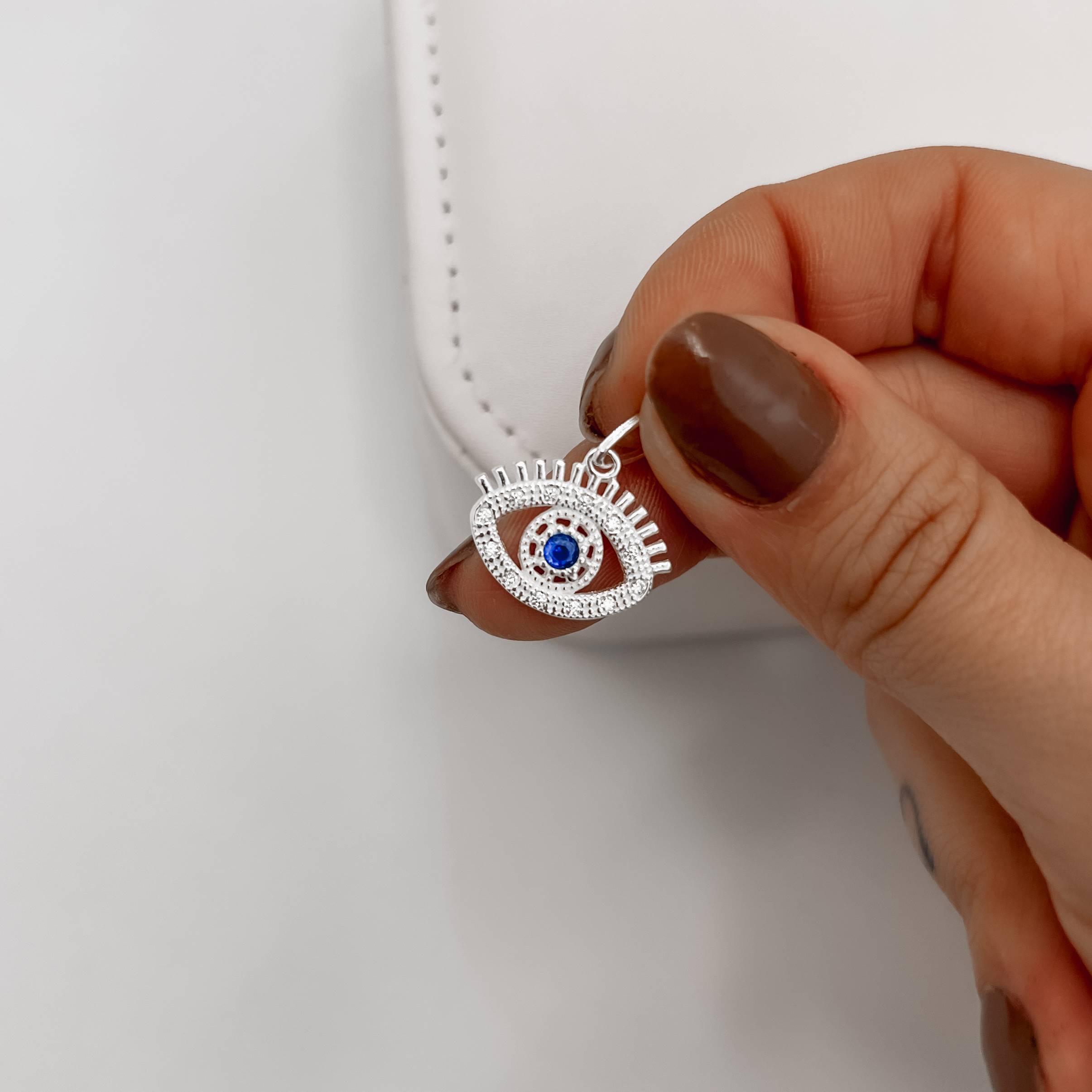 Imagem Secundária Pingente olho cravejado 17mm